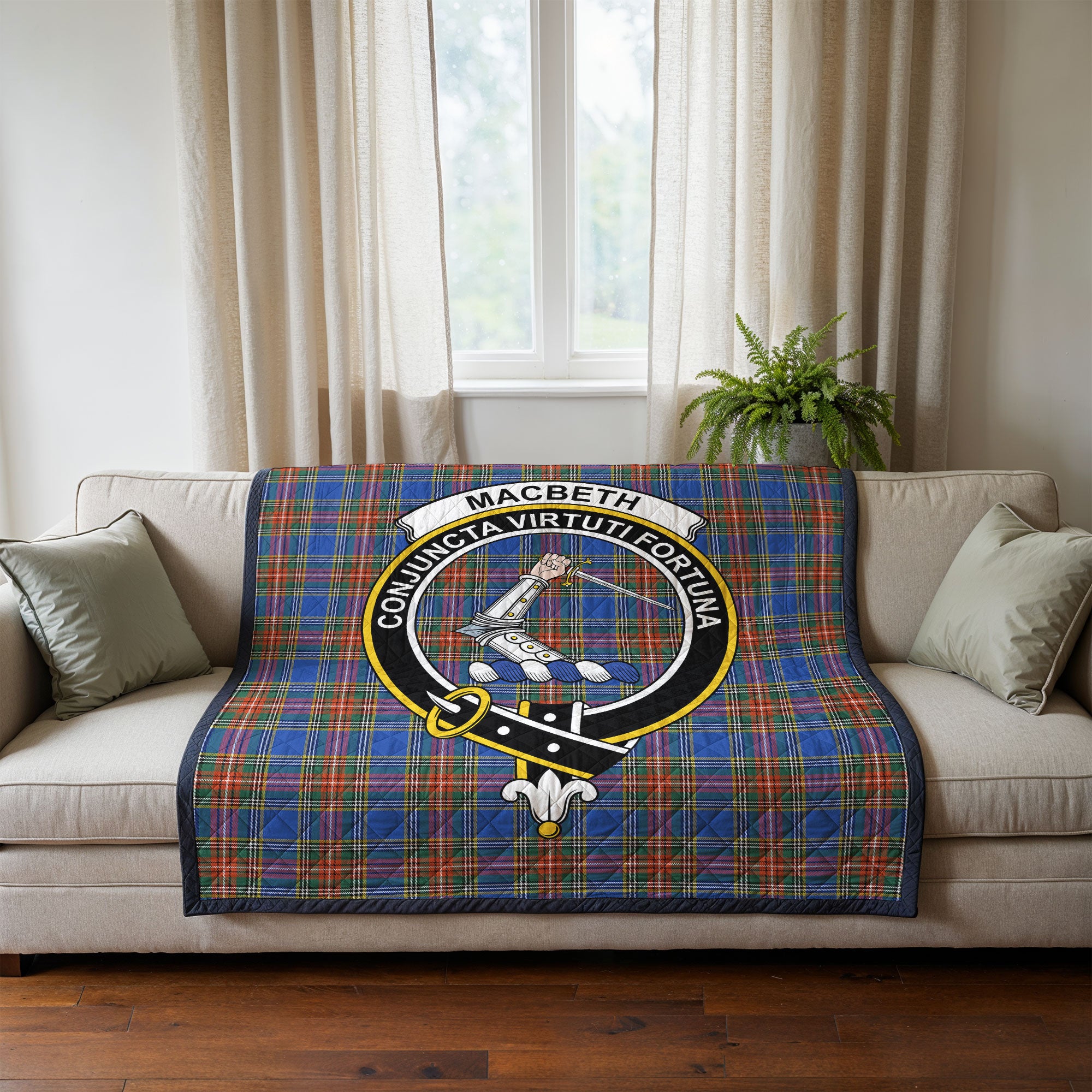 MacBeth Ancient Tartan Crest Quilt