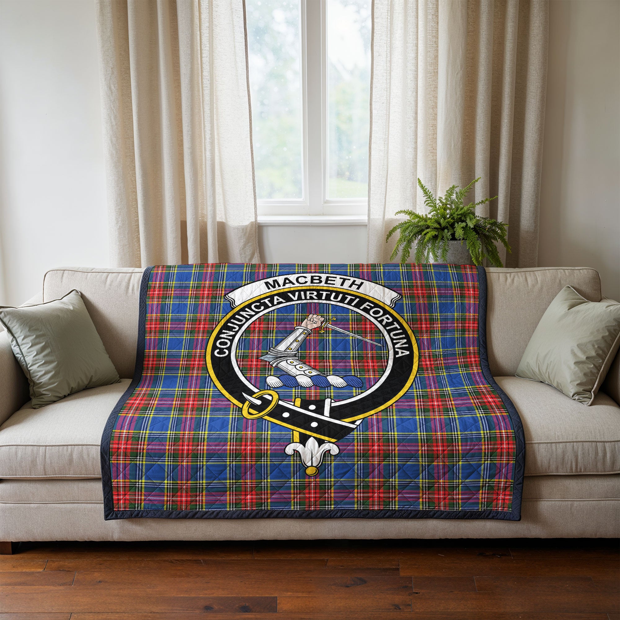 MacBeth Modern Tartan Crest Quilt