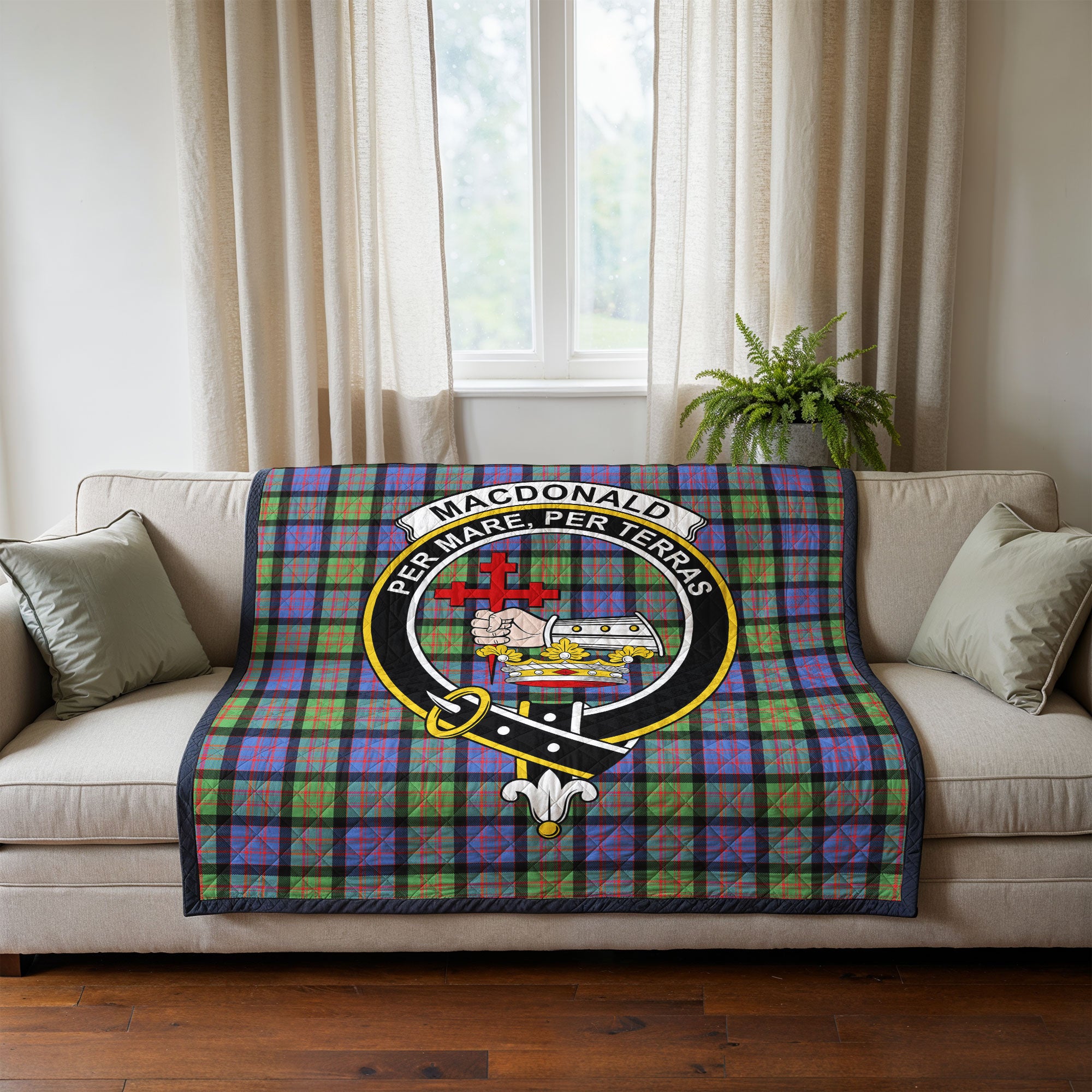 MacDonald Ancient Tartan Crest Quilt