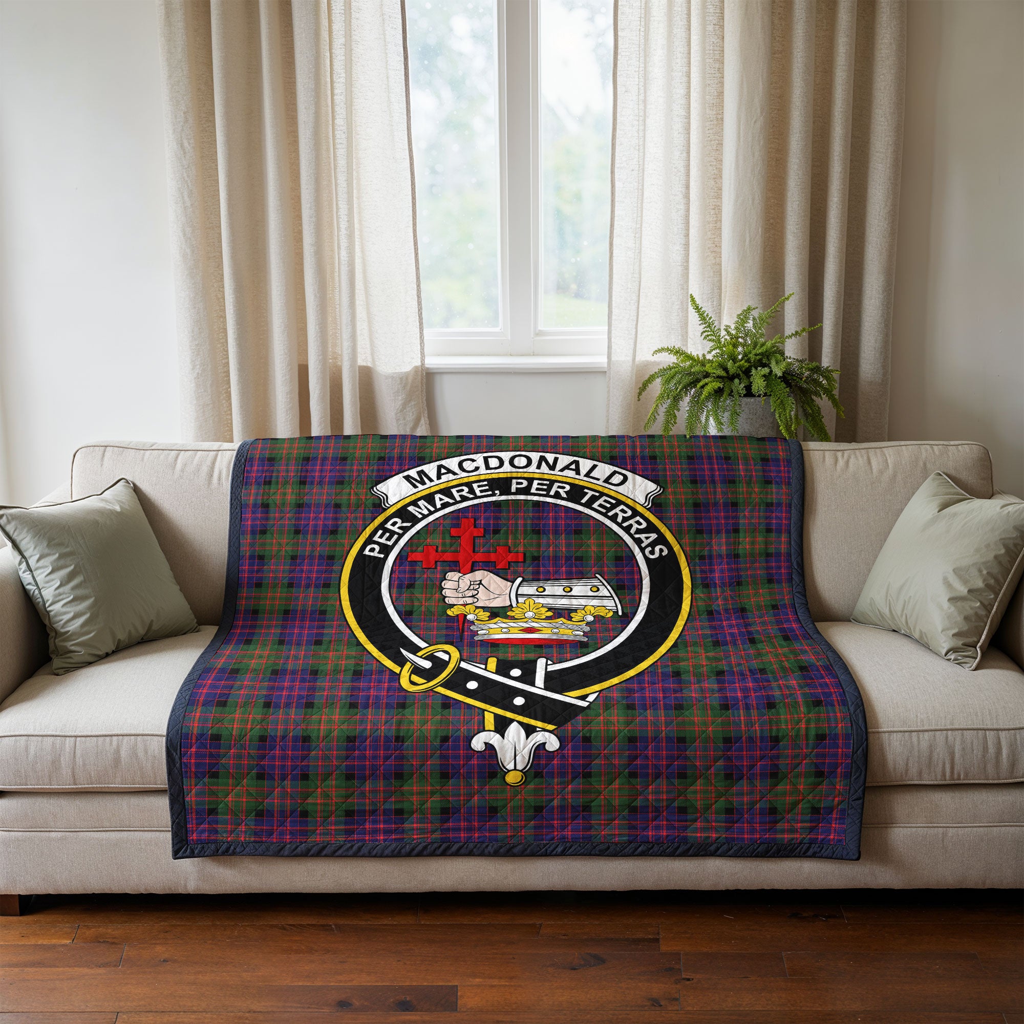 MacDonald Modern Tartan Crest Quilt