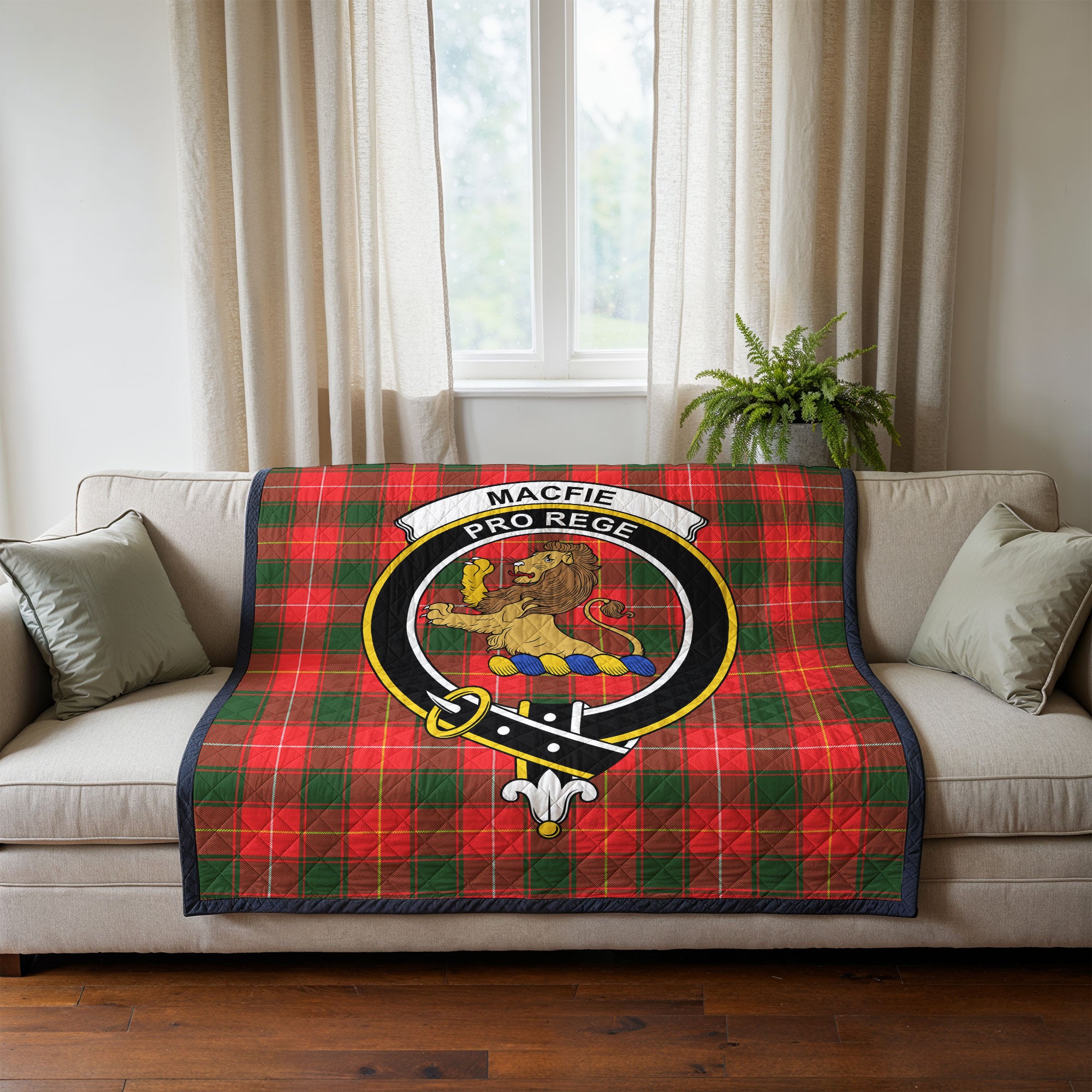 MacFie Tartan Crest Quilt