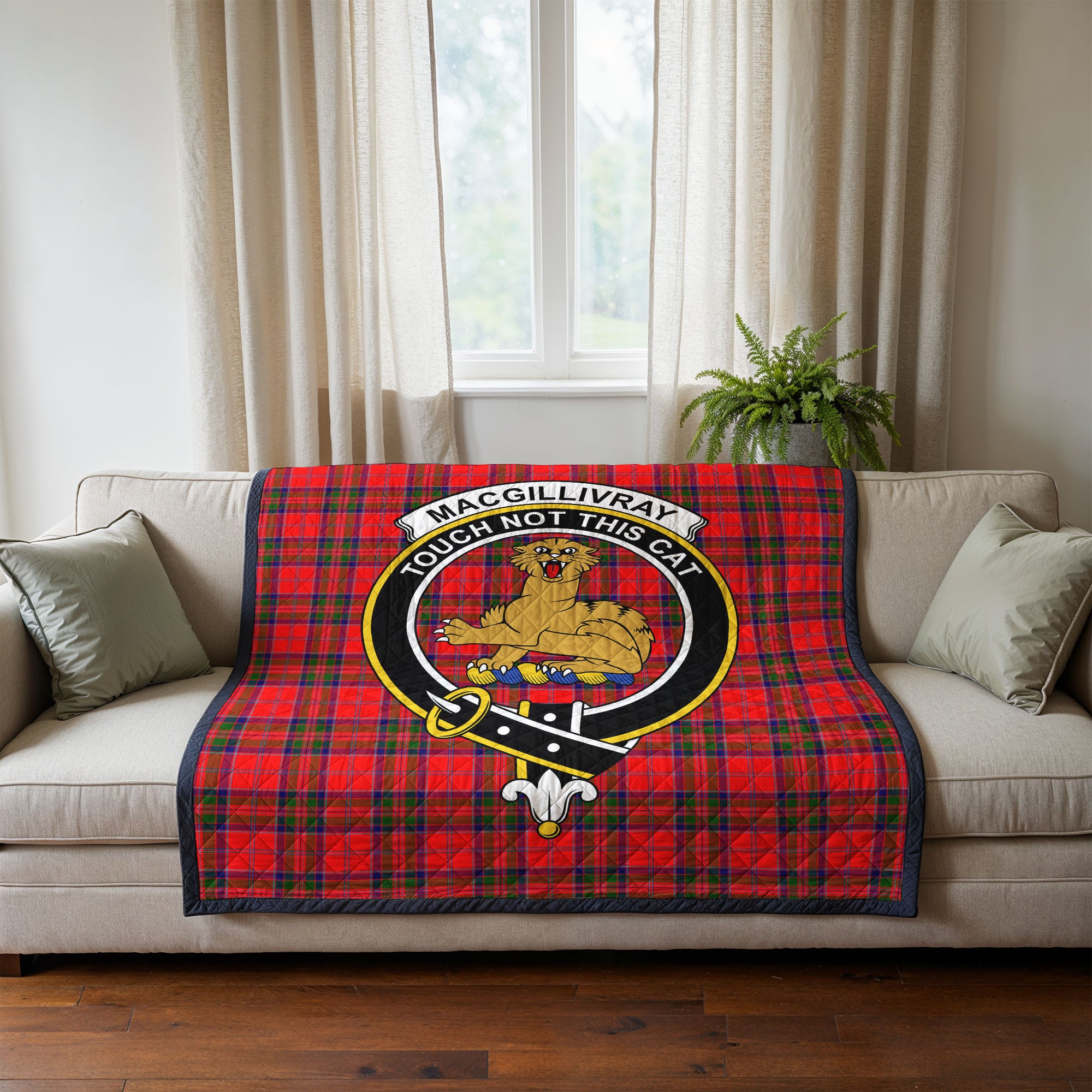 MacGillivray Modern Tartan Crest Quilt