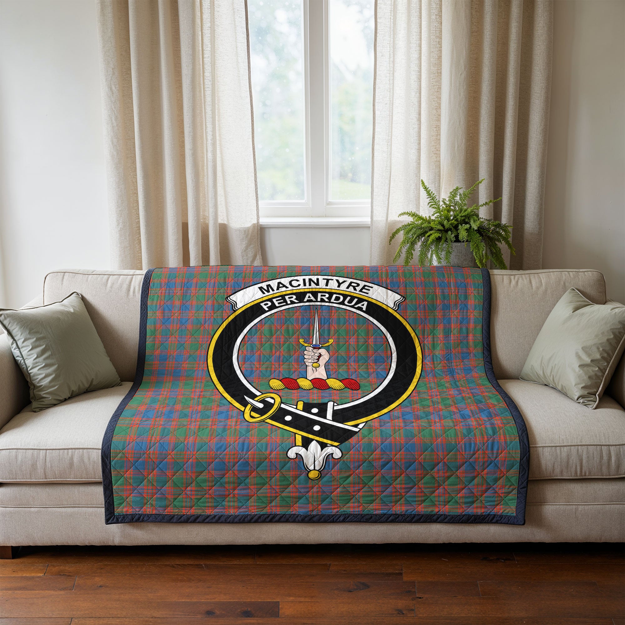 MacIntyre Ancient Tartan Crest Quilt