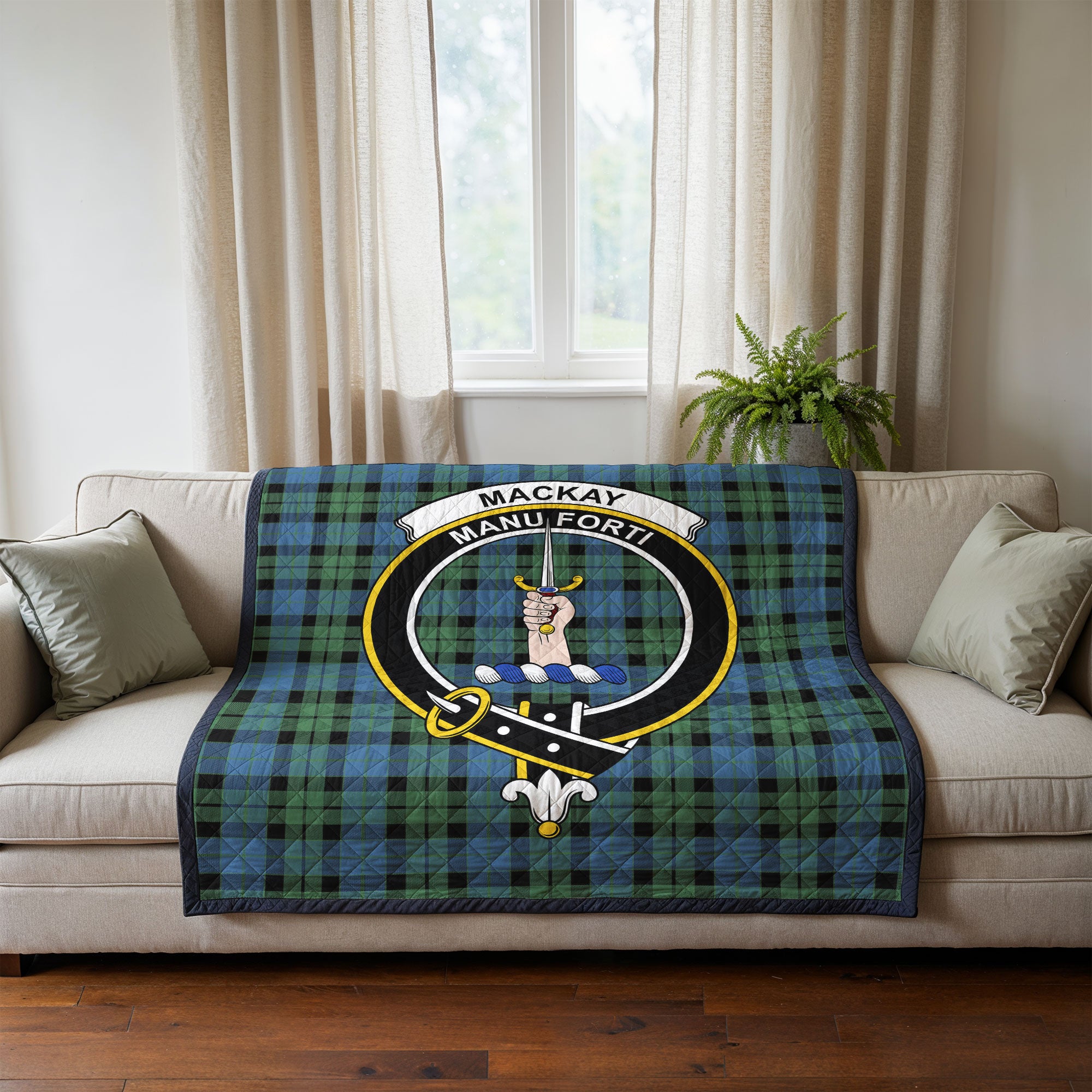 MacKay Ancient Tartan Crest Quilt