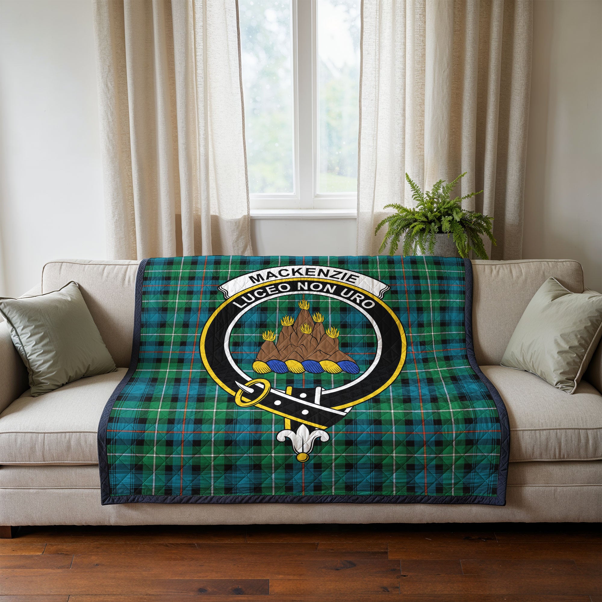 MacKenzie Ancient Tartan Crest Quilt