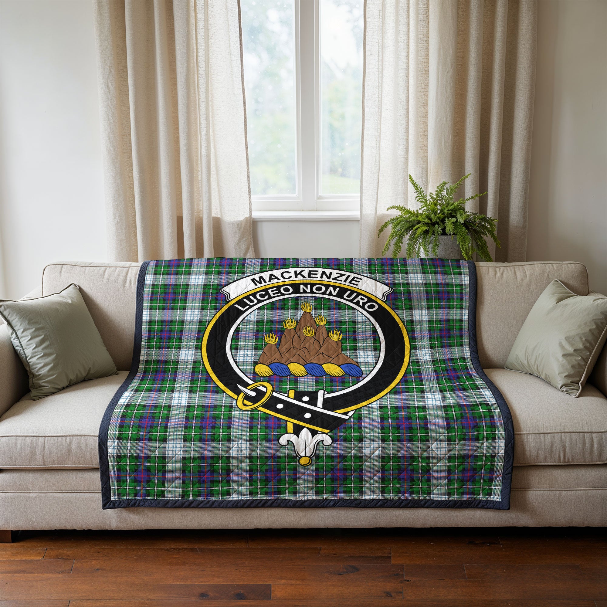 MacKenzie Dress Modern Tartan Crest Quilt