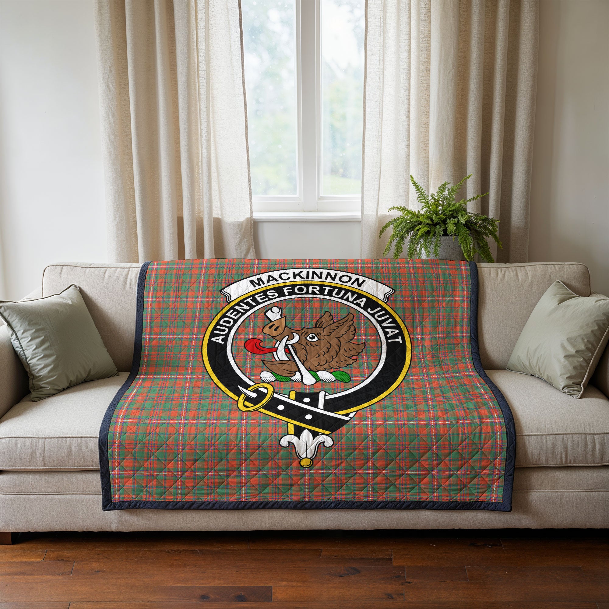 MacKinnon Ancient Tartan Crest Quilt
