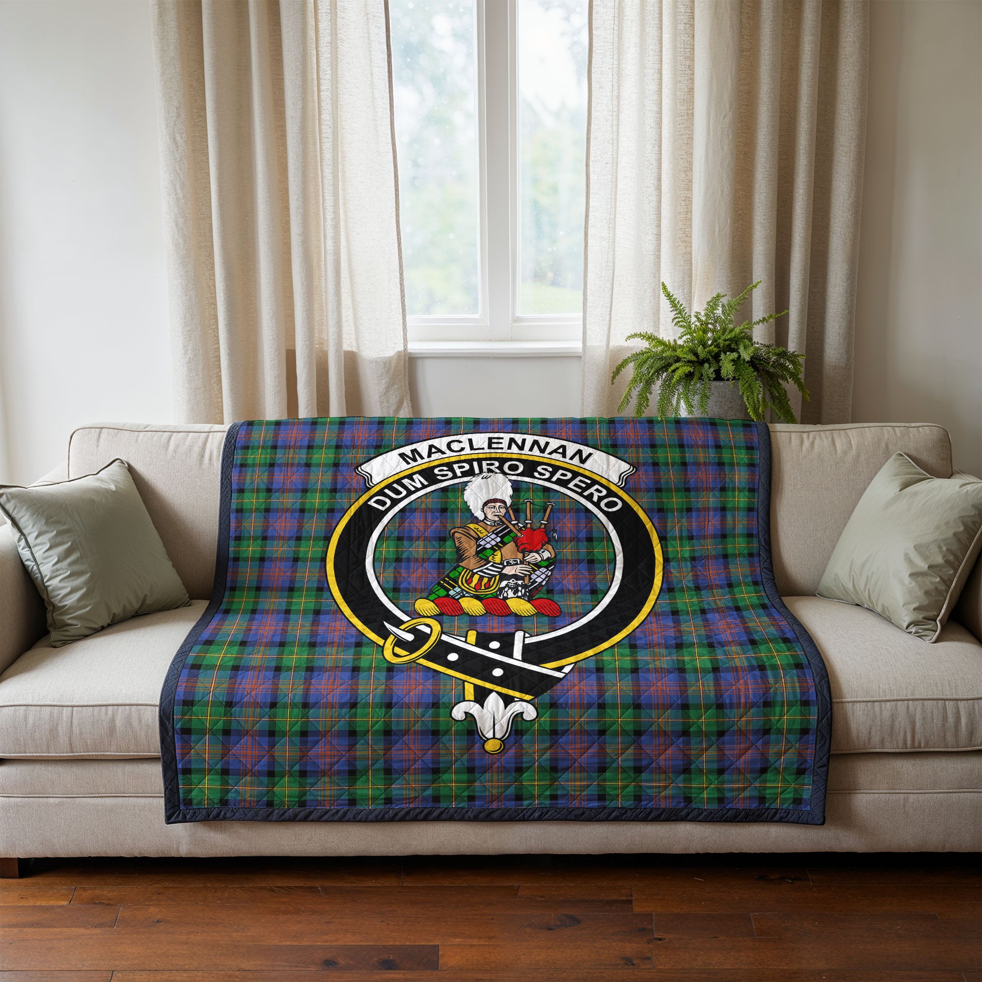 MacLennan Ancient Tartan Crest Quilt