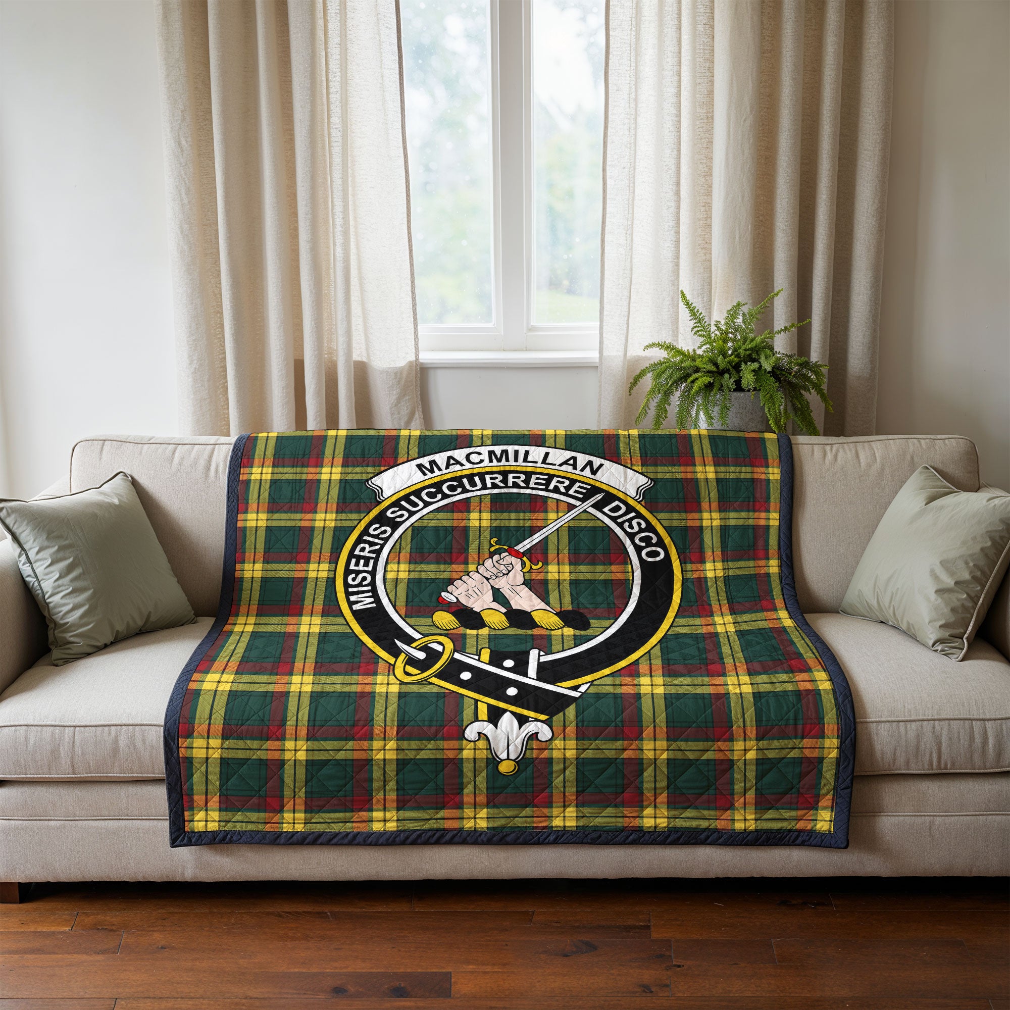MacMillan Old Modern Tartan Crest Quilt