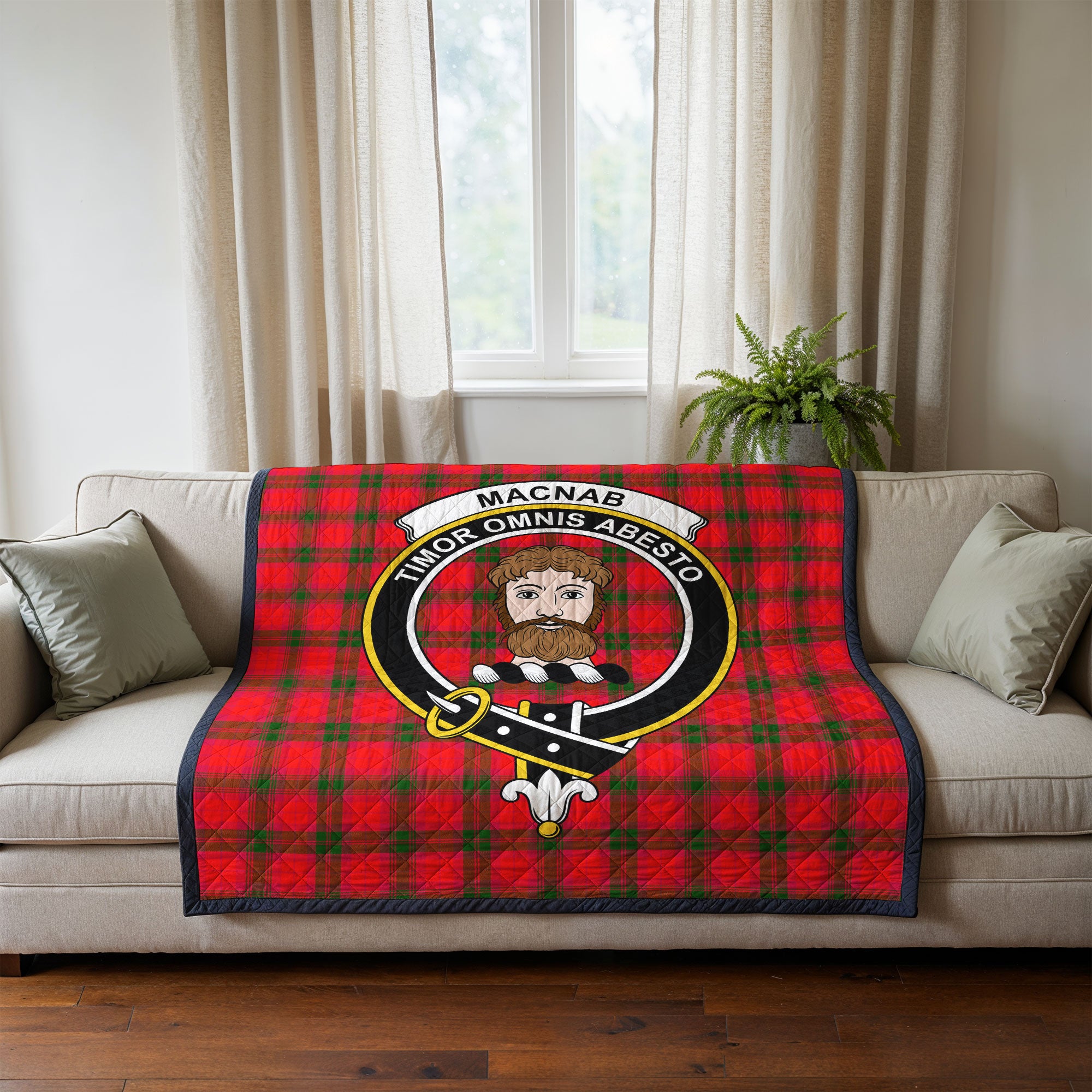 MacNab Modern Tartan Crest Quilt
