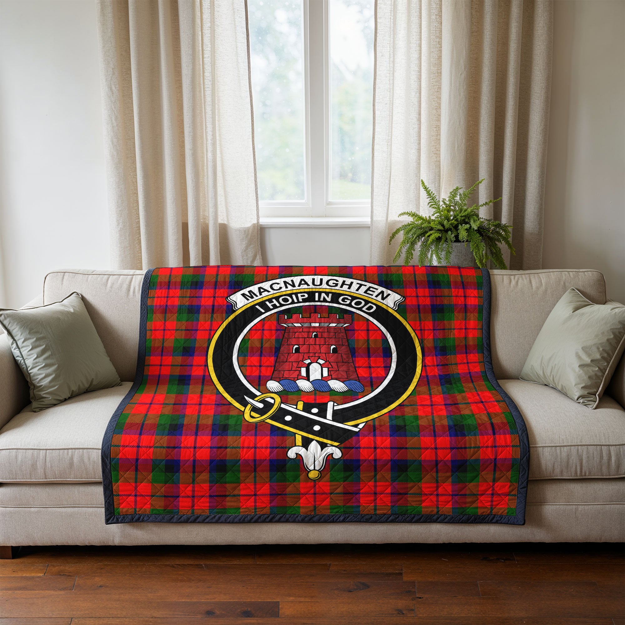 MacNaughten Tartan Crest Quilt