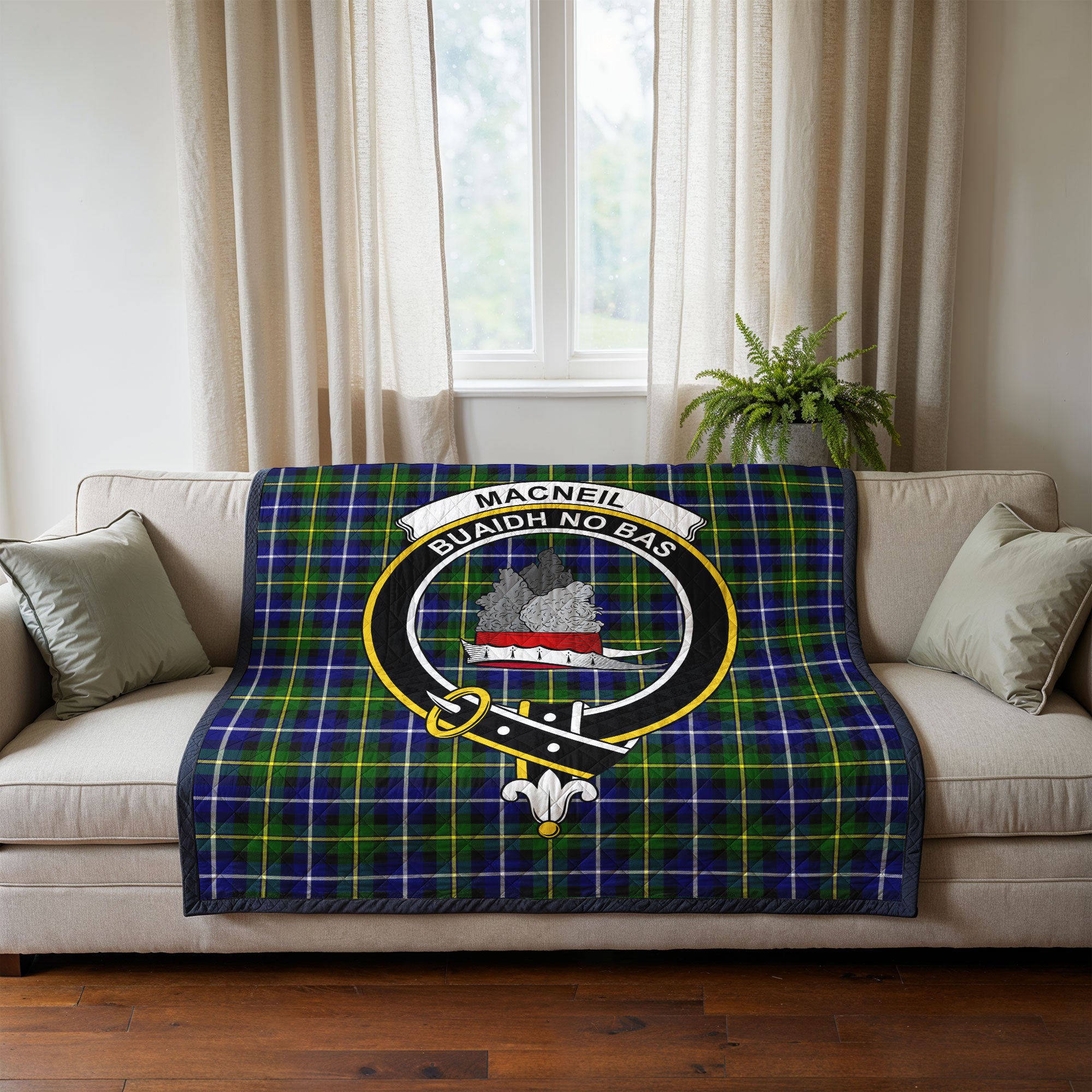 MacNeil of Barra Modern Tartan Crest Quilt