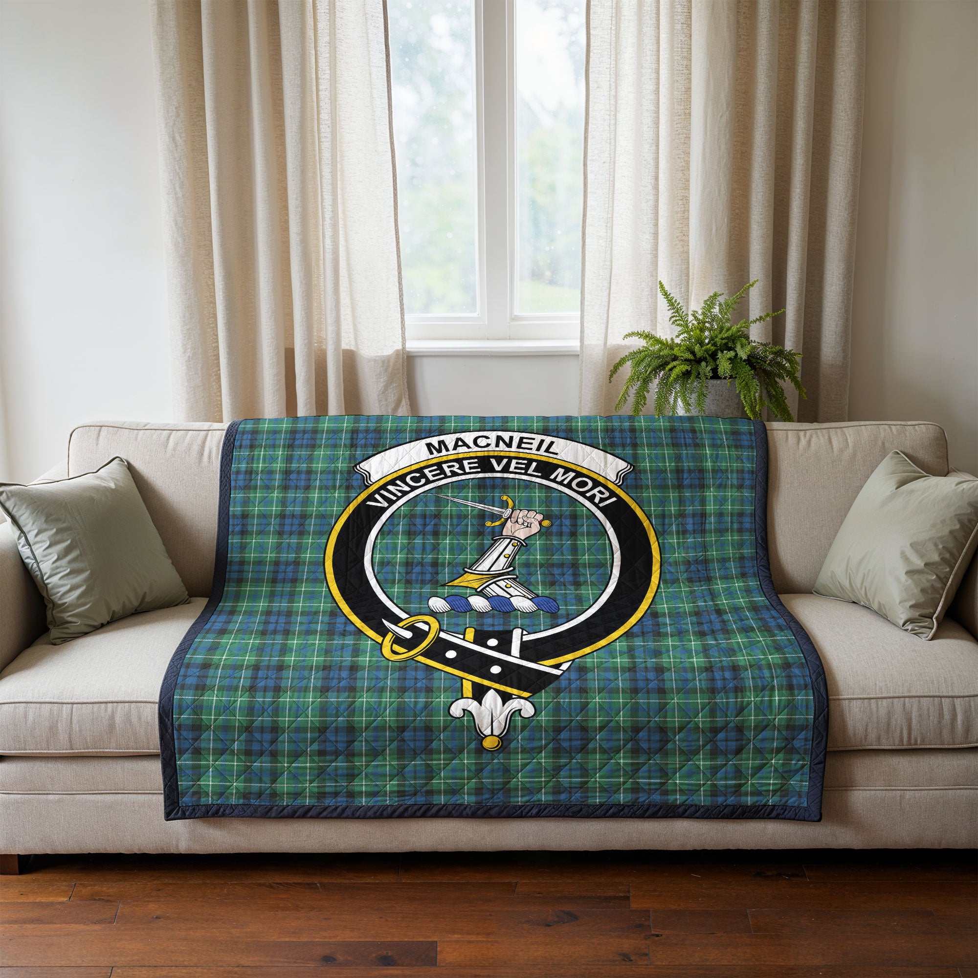 MacNeil of Colonsay Ancient Tartan Crest Quilt