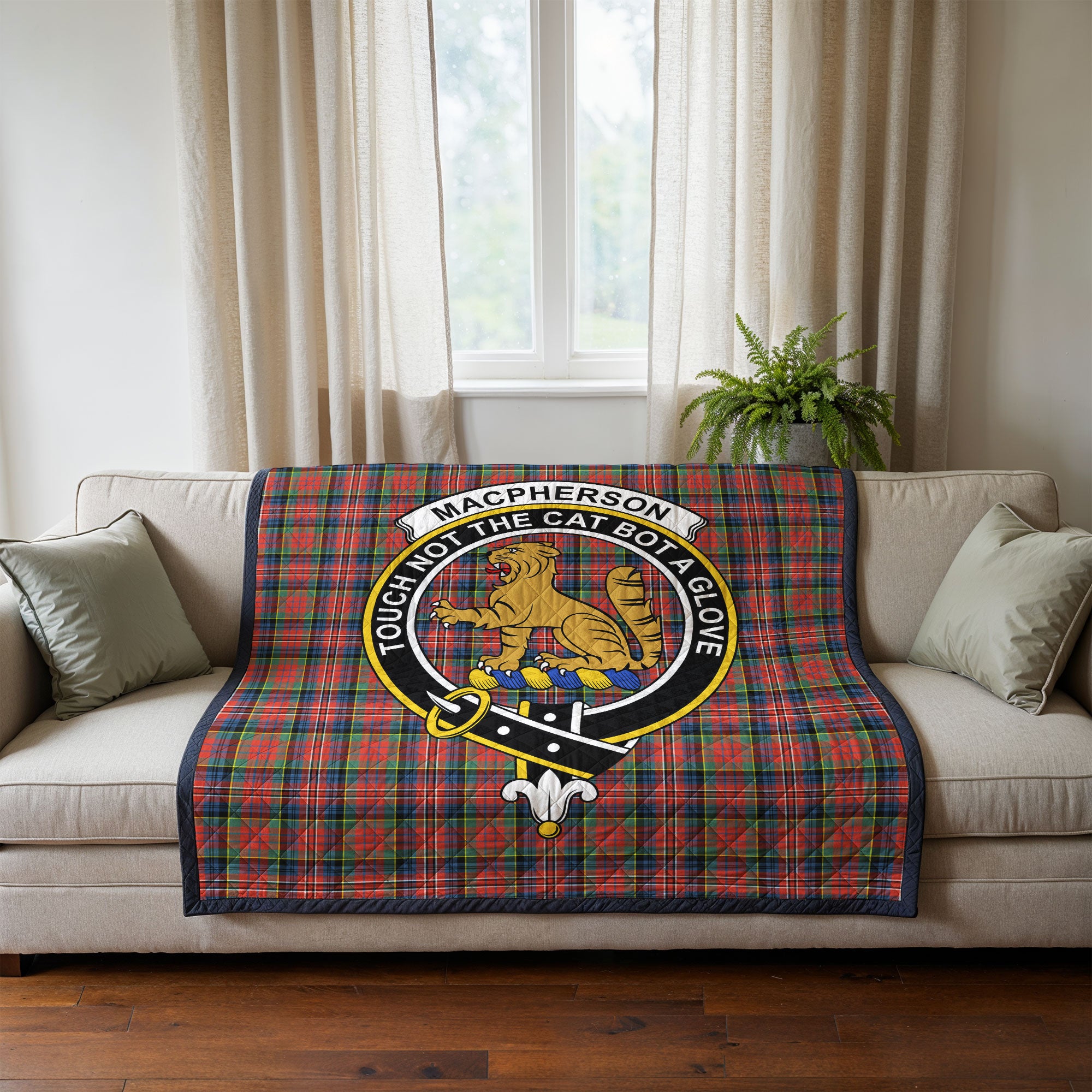 MacPherson Ancient Tartan Crest Quilt
