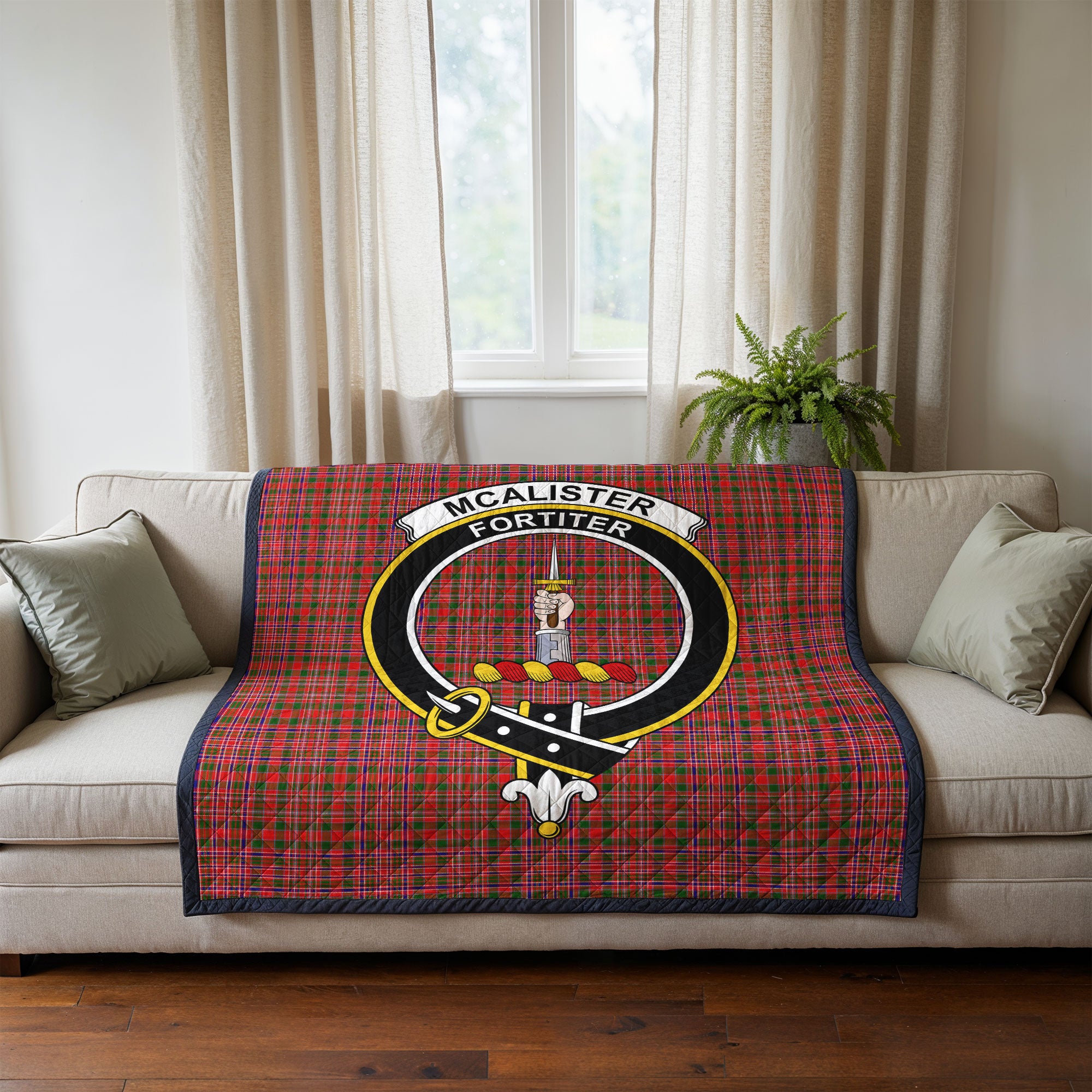 McAlister Modern Tartan Crest Quilt