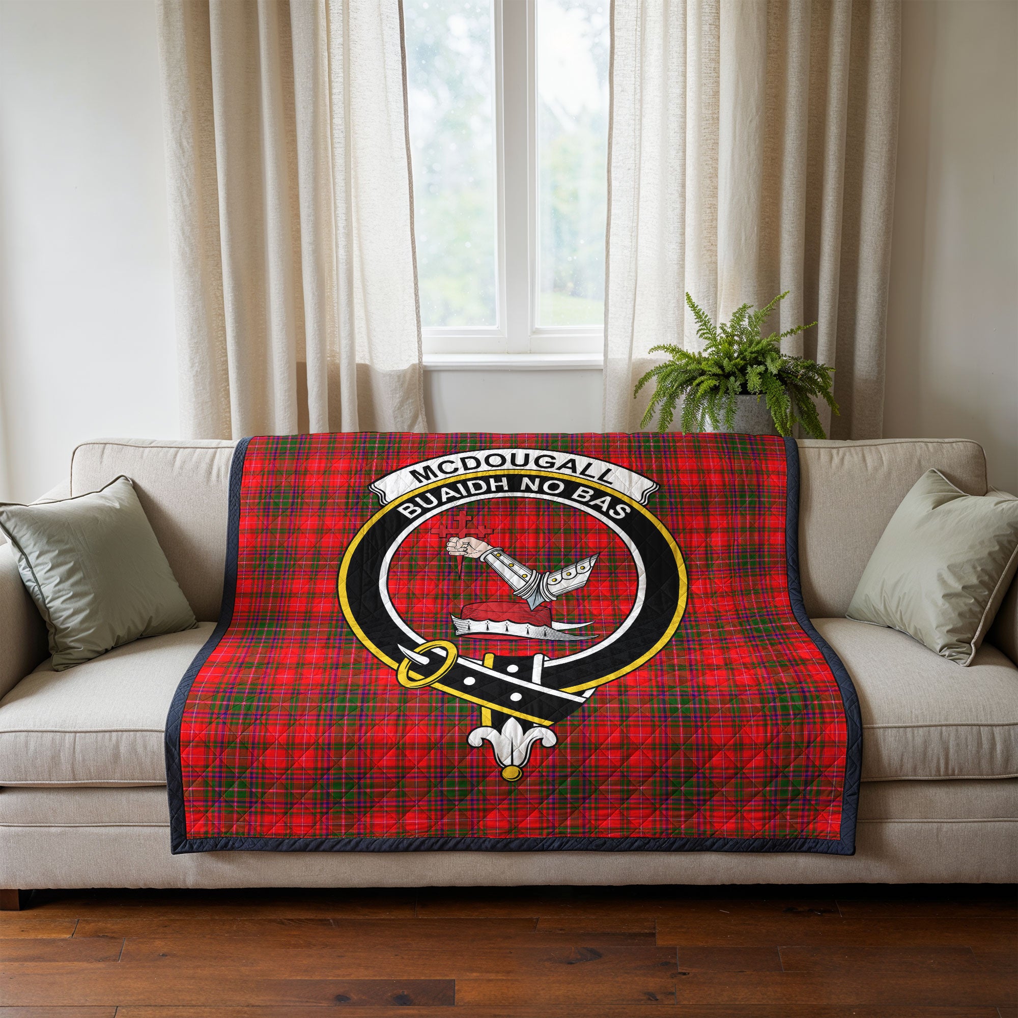 McDougall Modern Tartan Crest Quilt