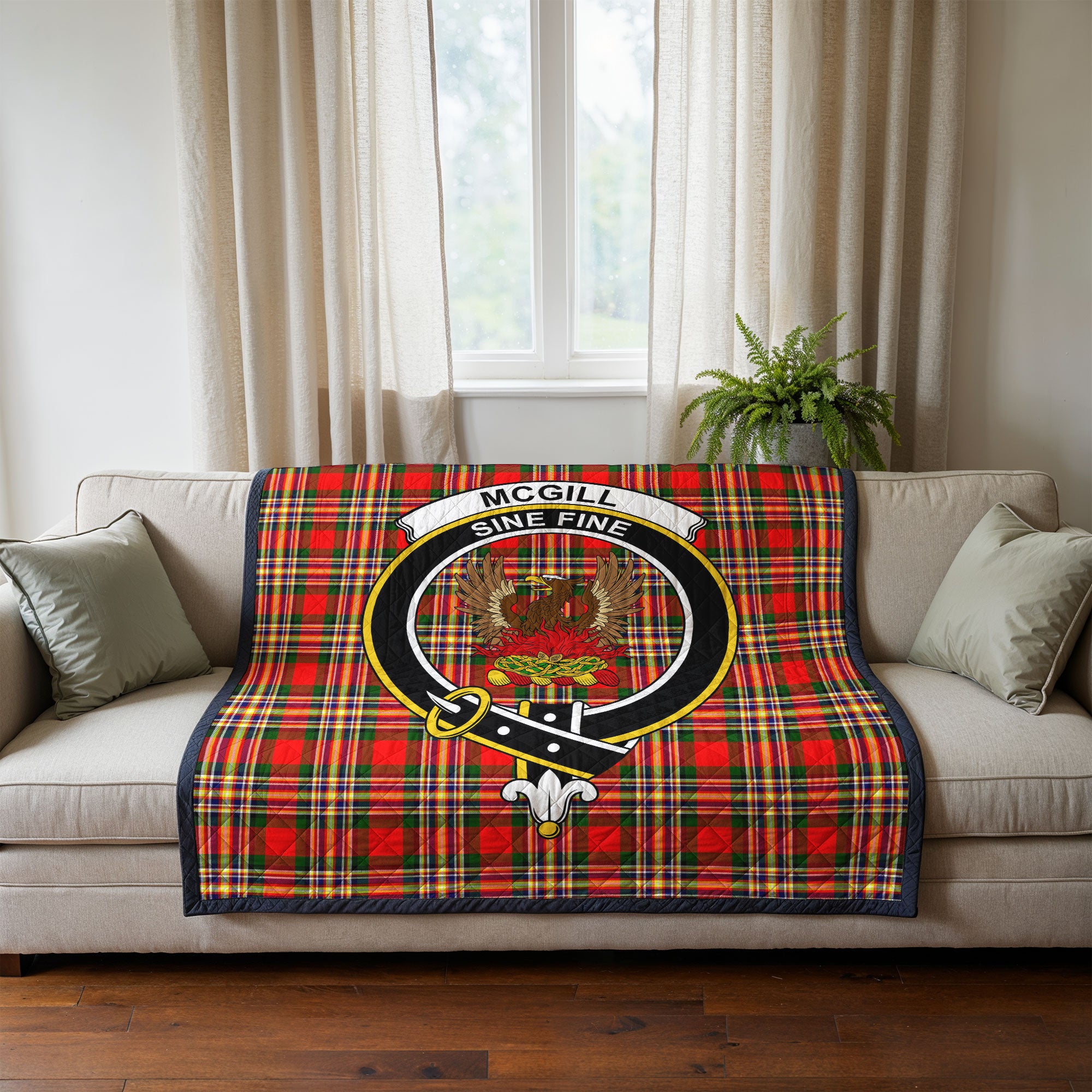 McGill Modern Tartan Crest Quilt