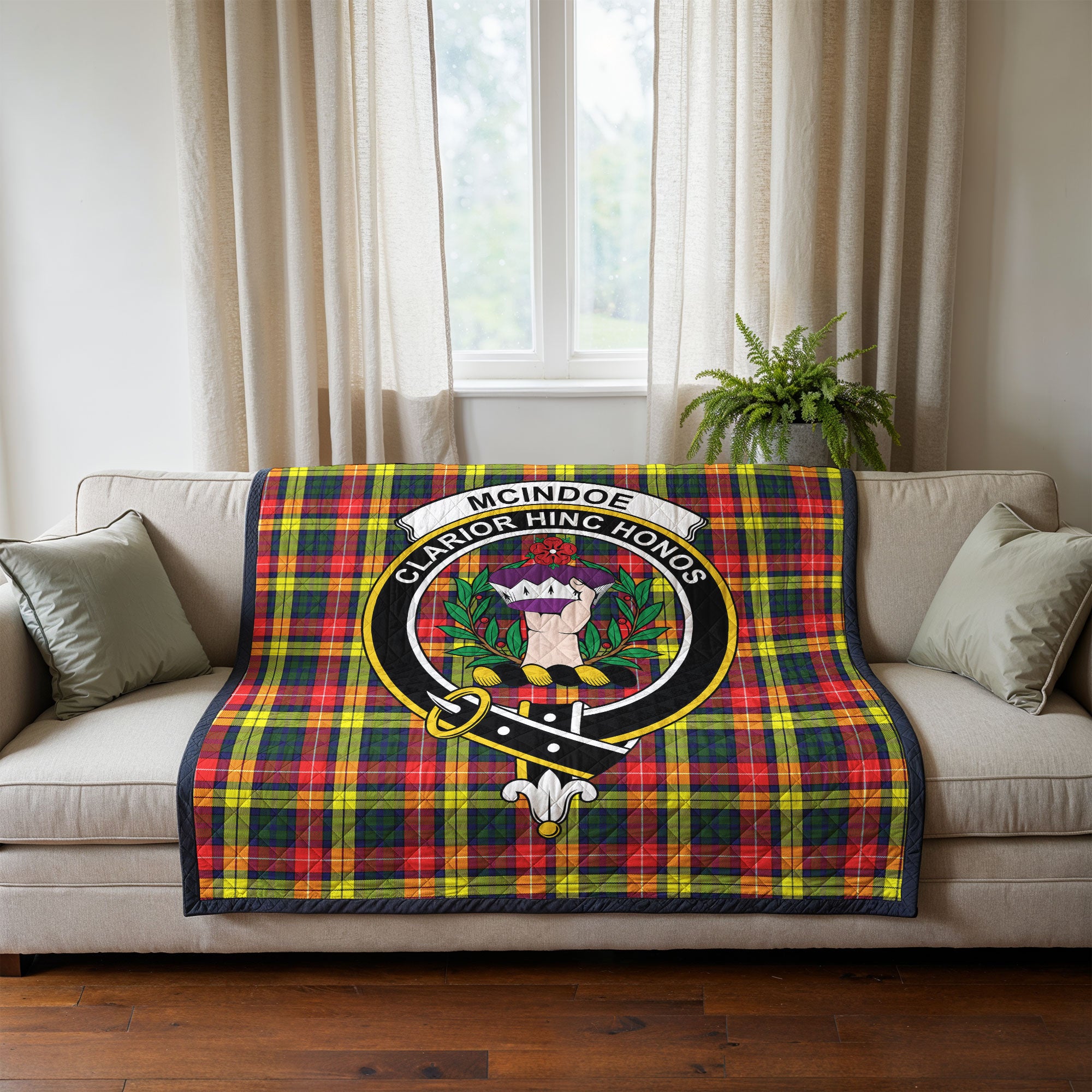 McIndoe Tartan Crest Quilt