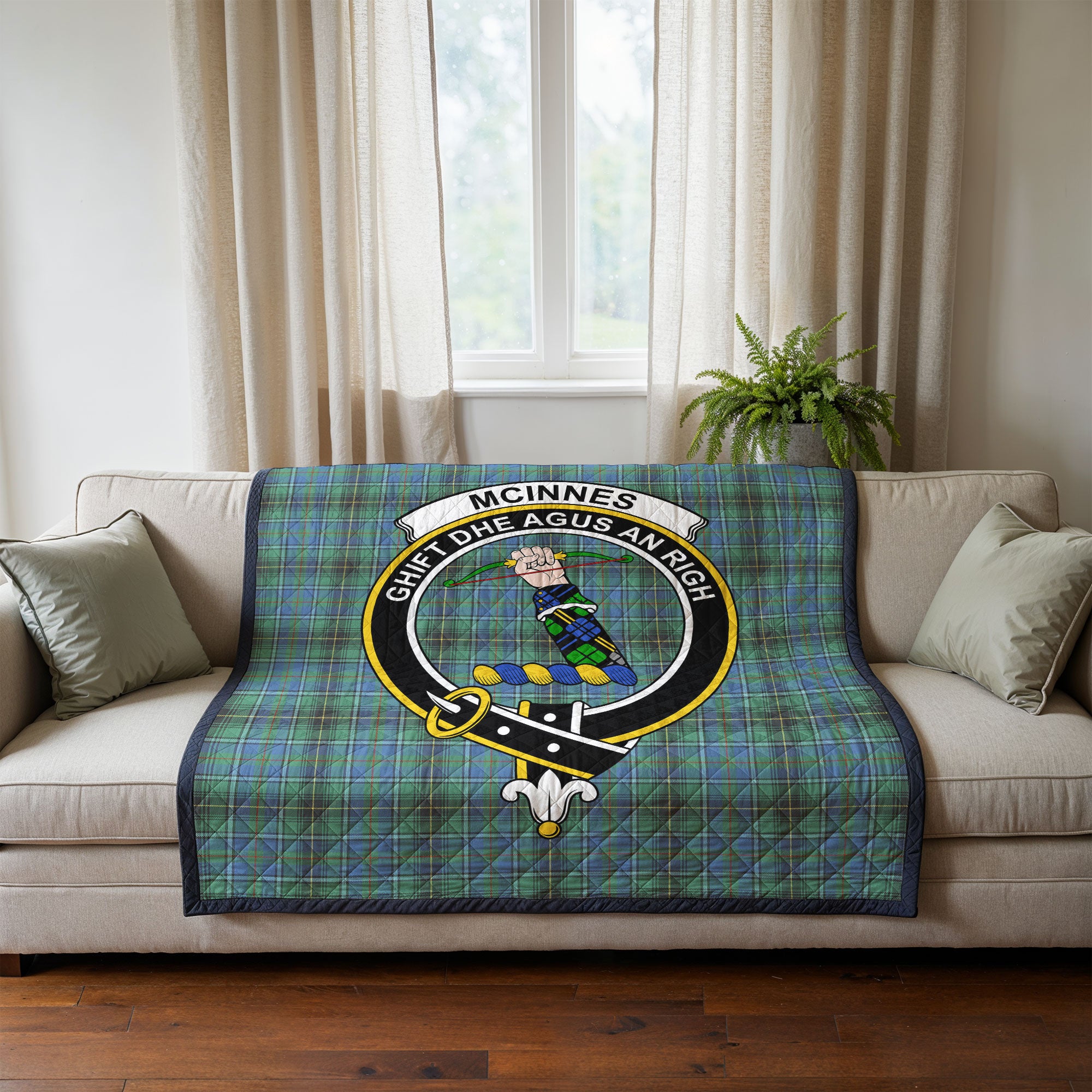 McInnes Ancient Tartan Crest Quilt