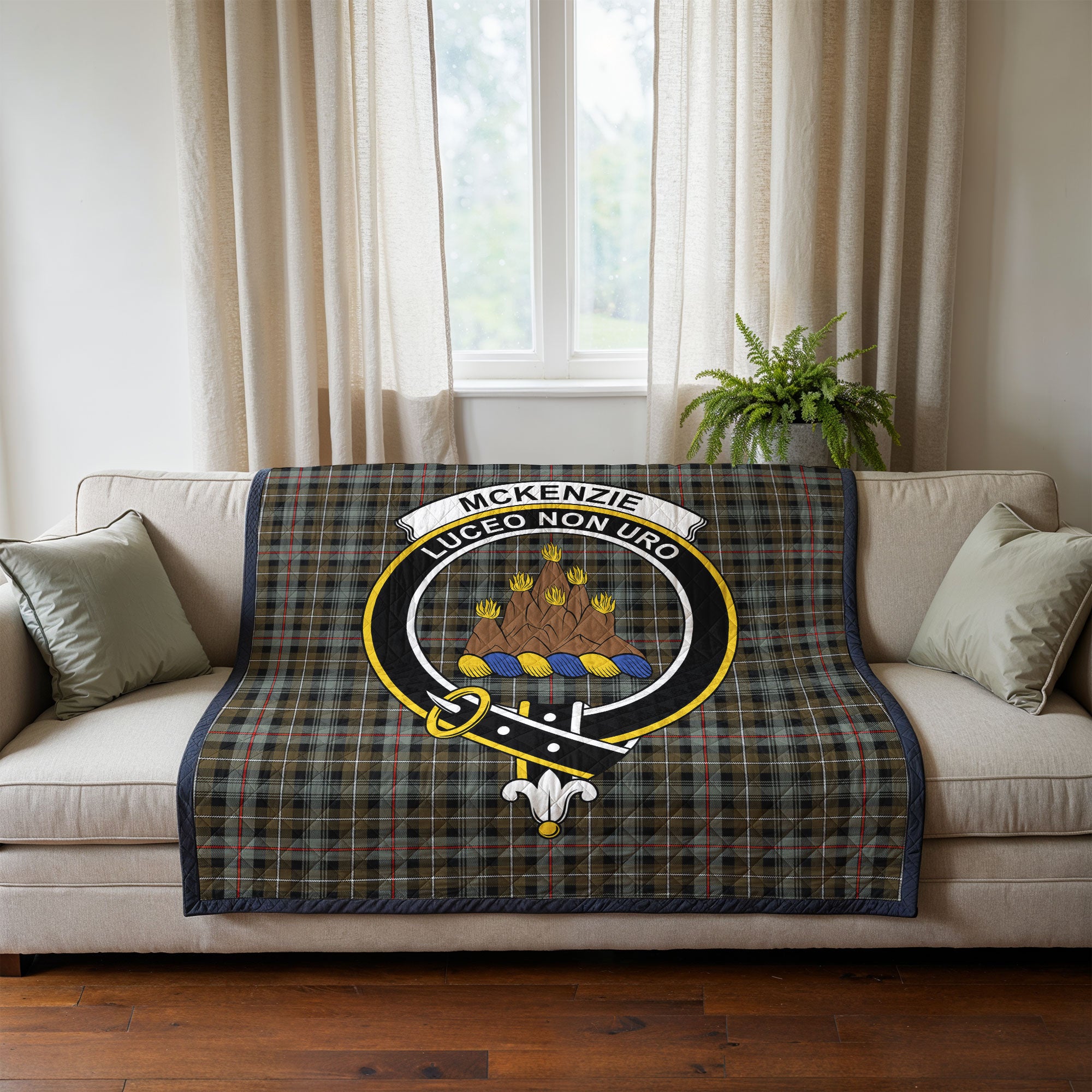 McKenzie Weathered Tartan Crest Quilt