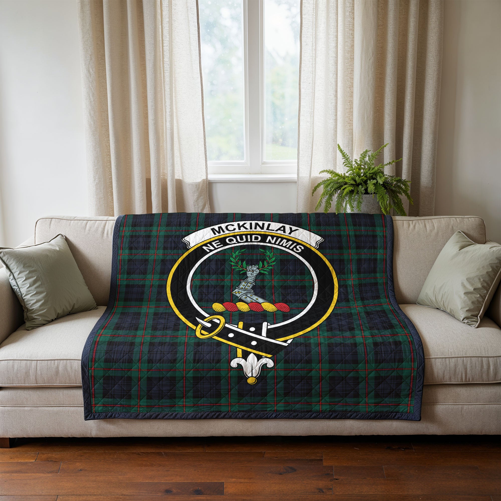 McKinlay Modern Tartan Crest Quilt