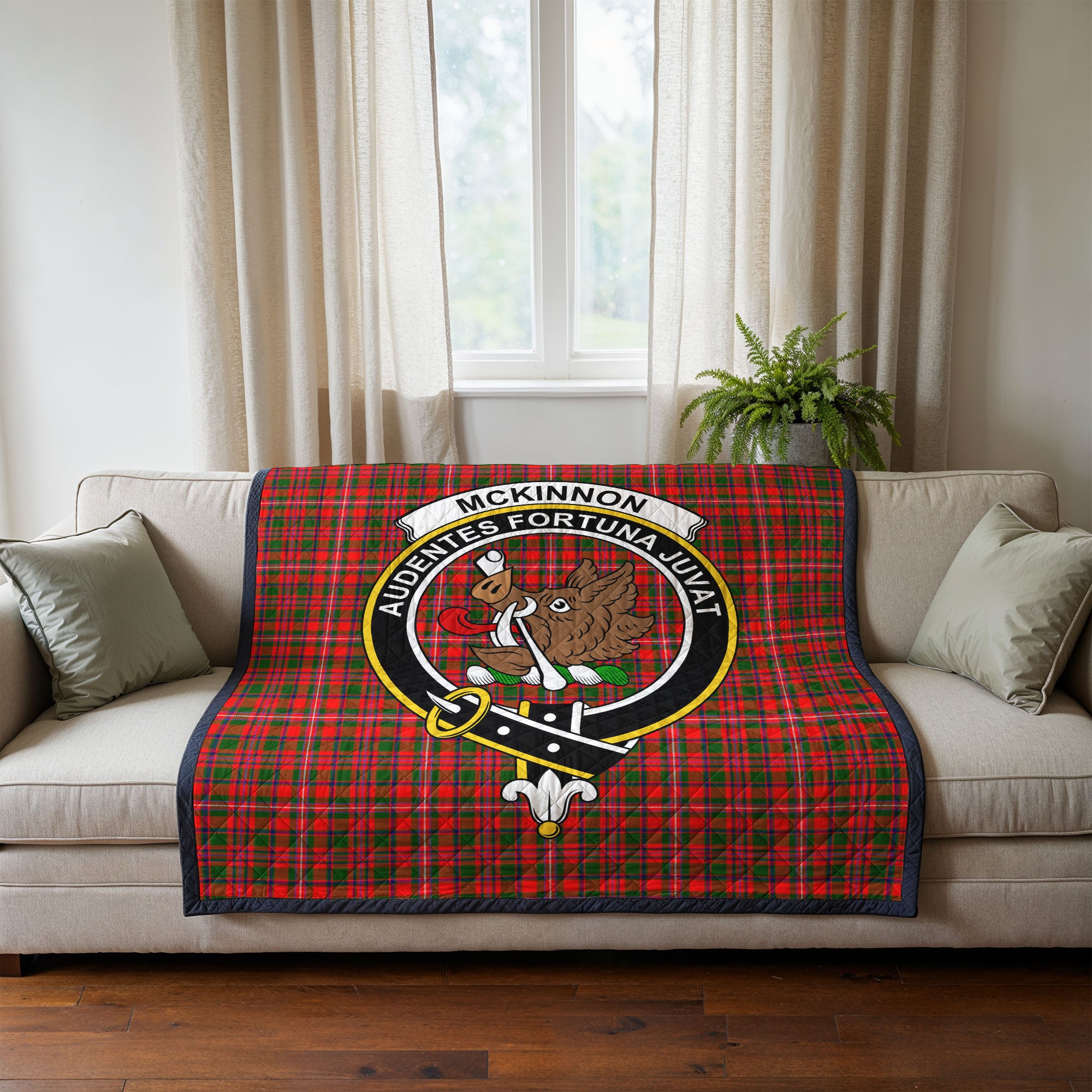 McKinnon Modern Tartan Crest Quilt