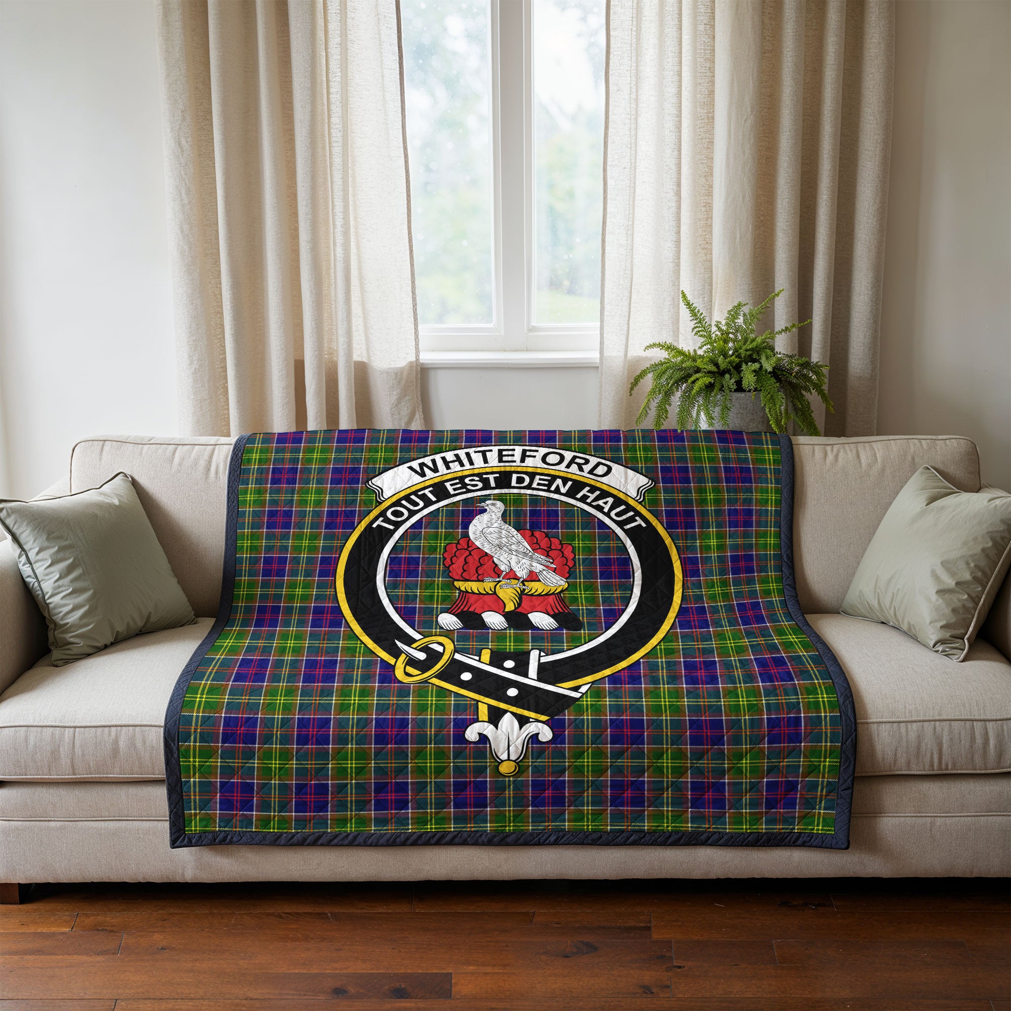 Whiteford Tartan Crest Quilt