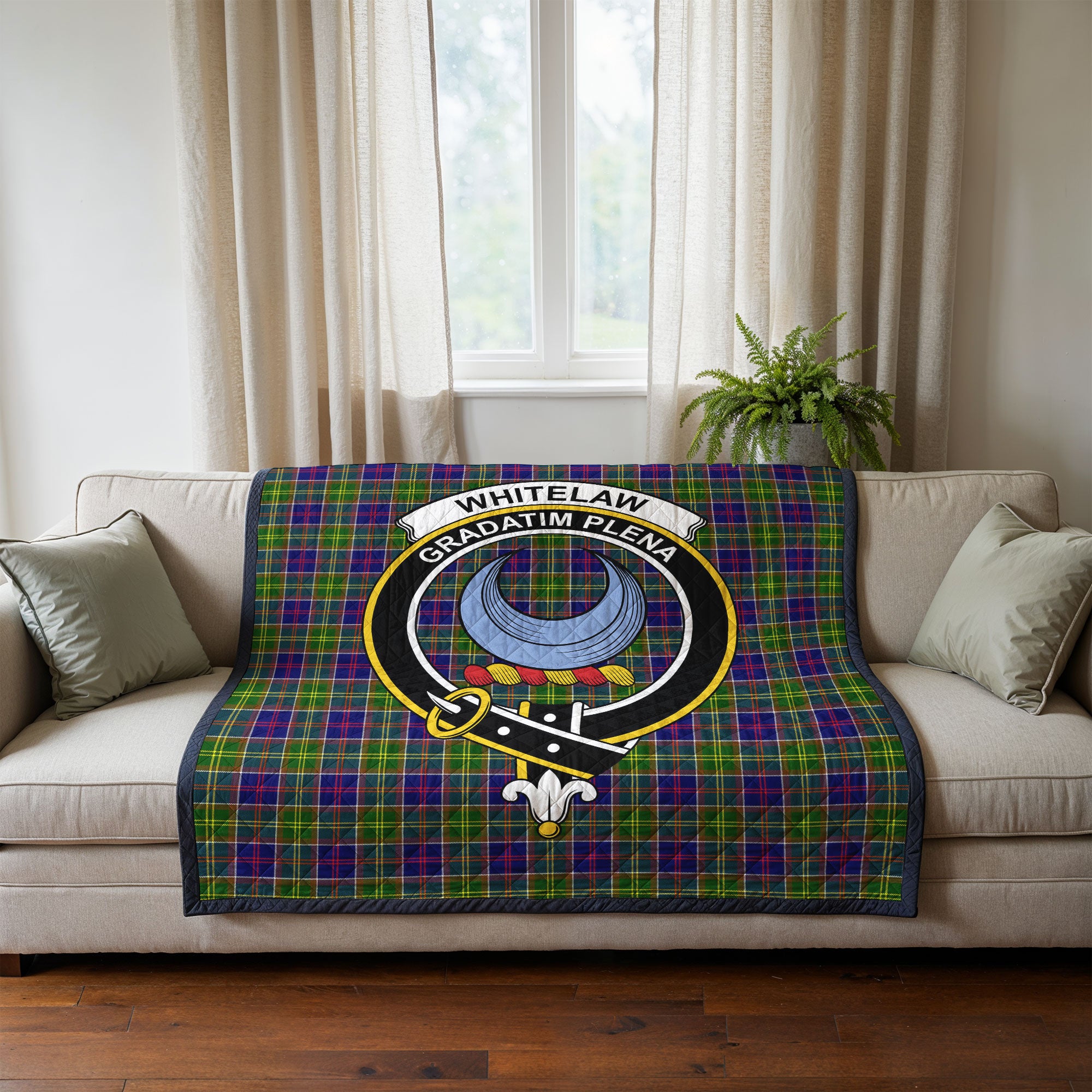 Whitelaw Tartan Crest Quilt
