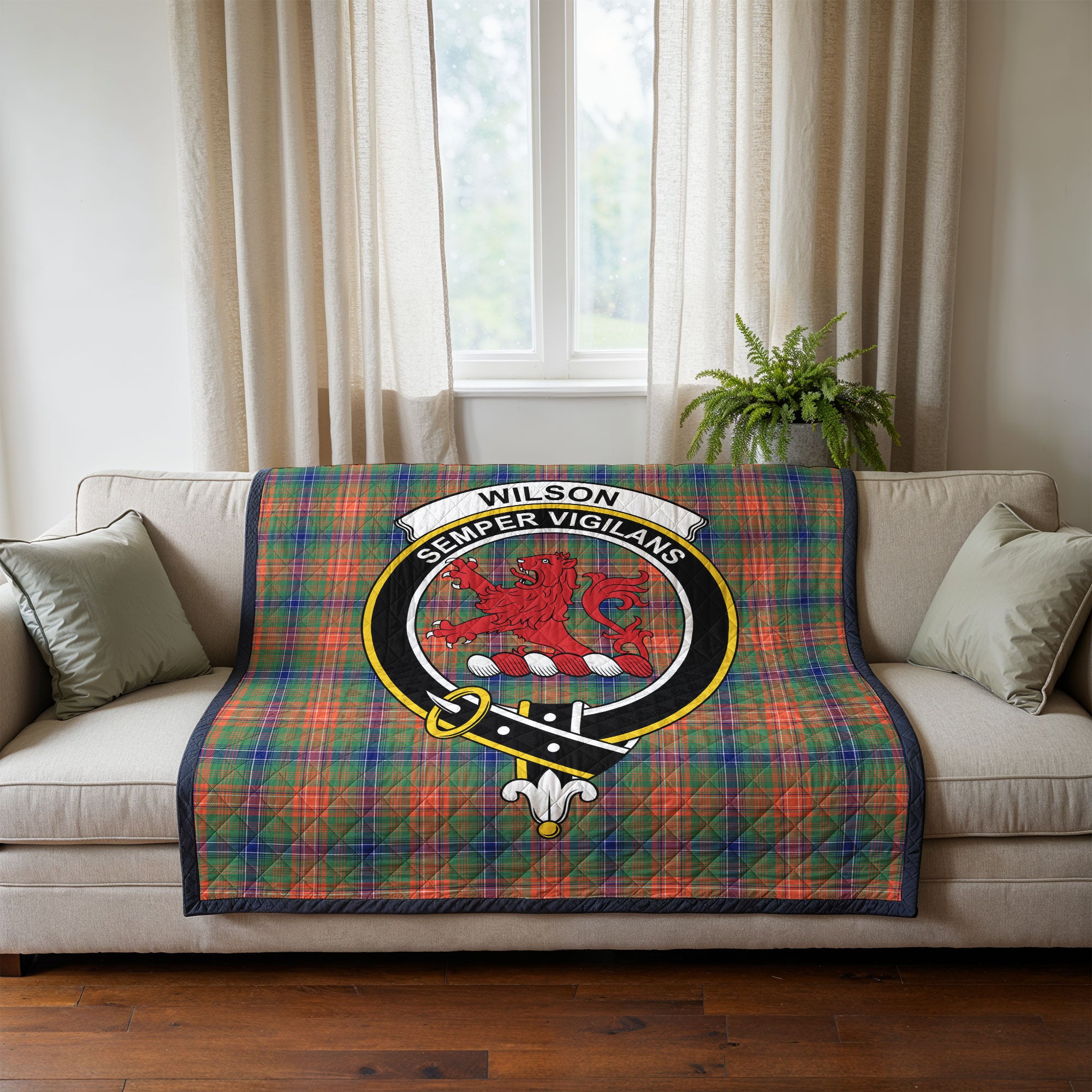 Wilson Ancient Tartan Crest Quilt