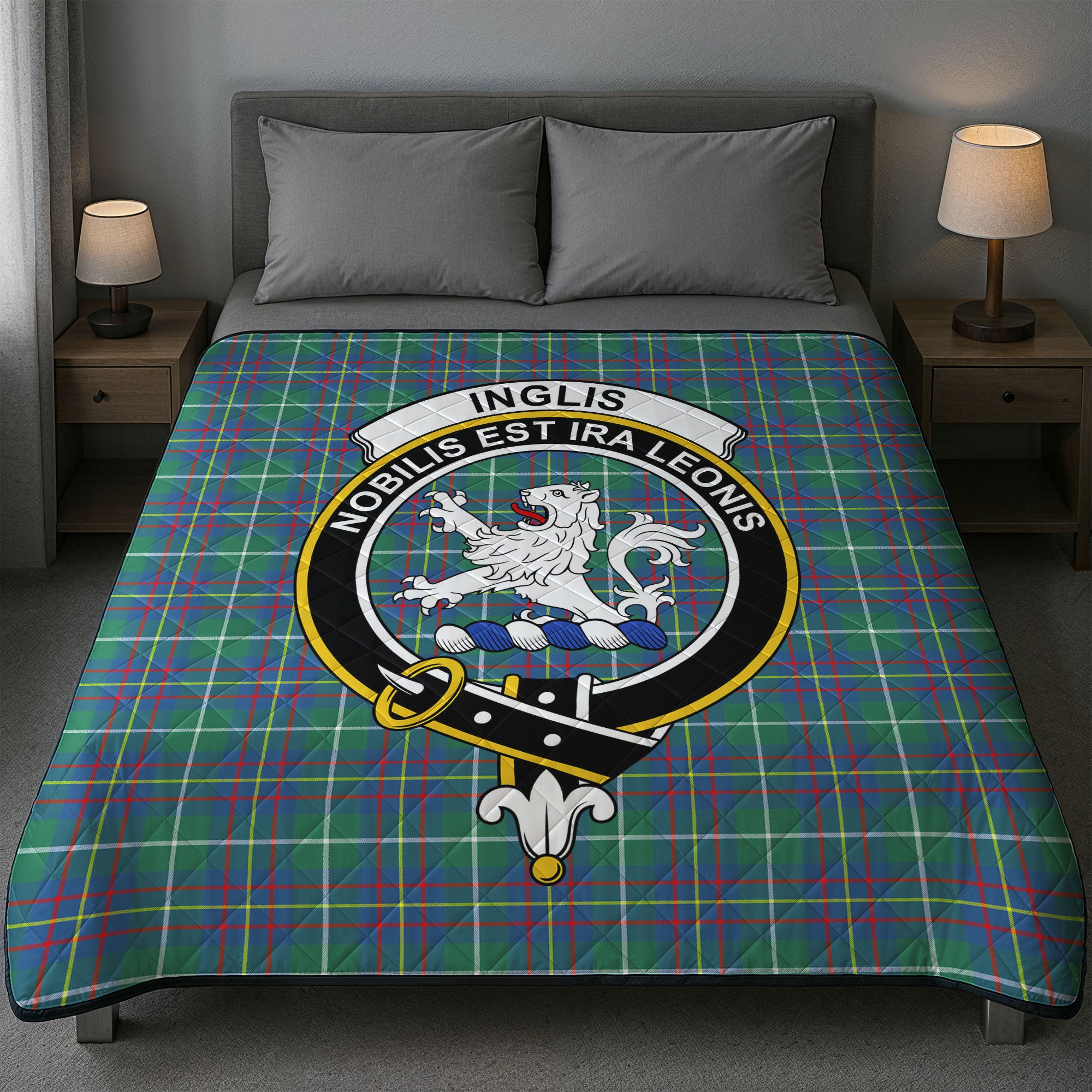 Inglis Ancient Tartan Crest Quilt