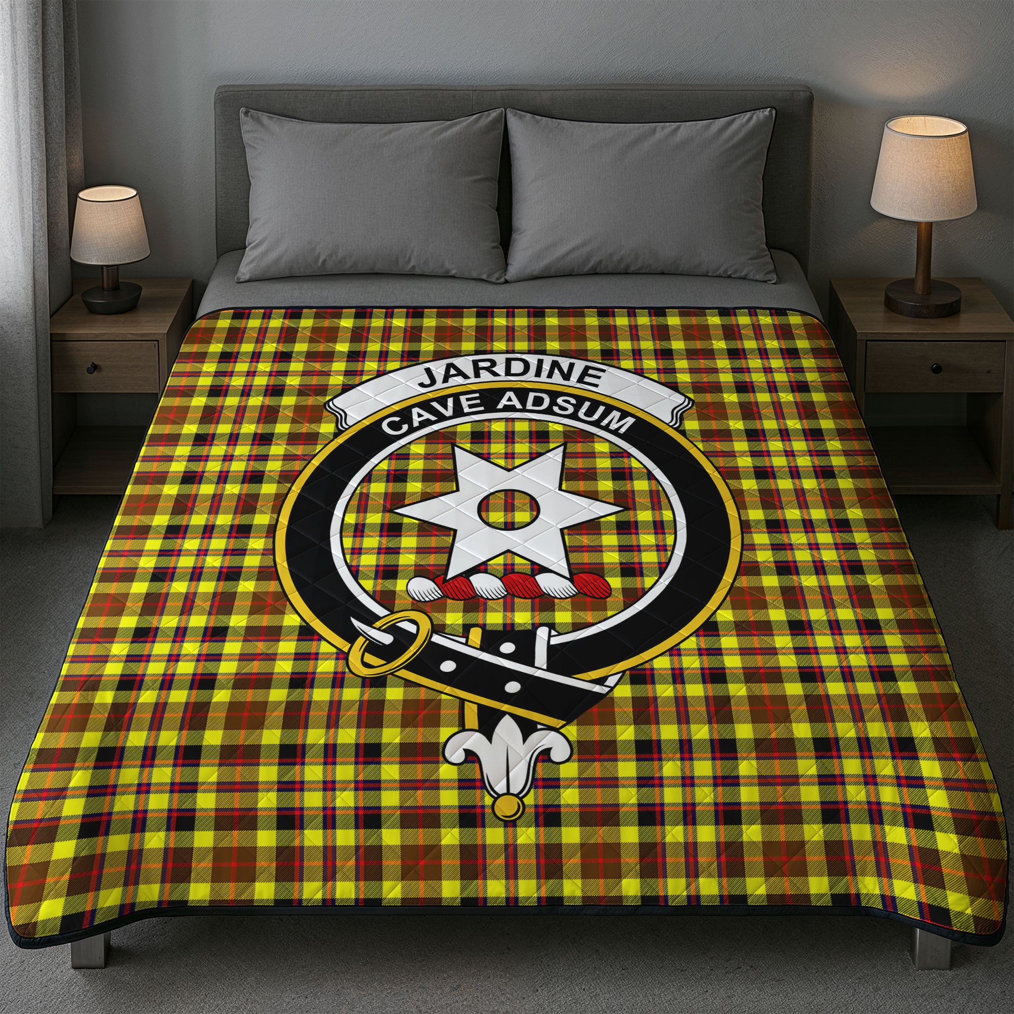 Jardine Tartan Crest Quilt