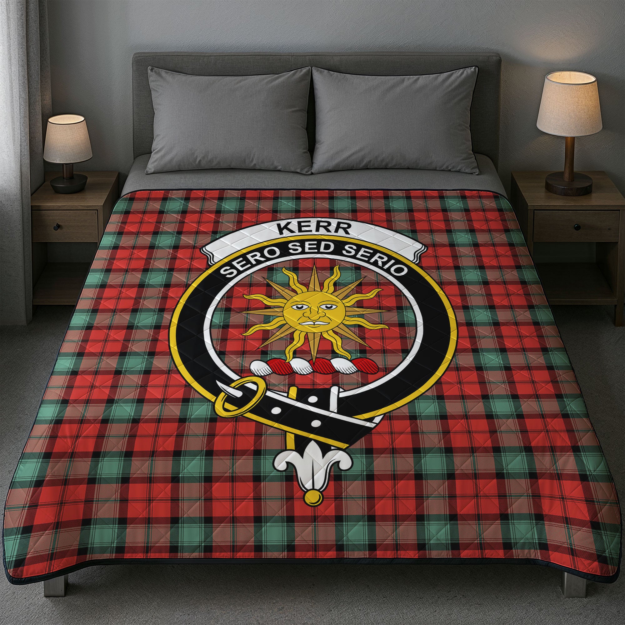 Kerr Ancient Tartan Crest Quilt