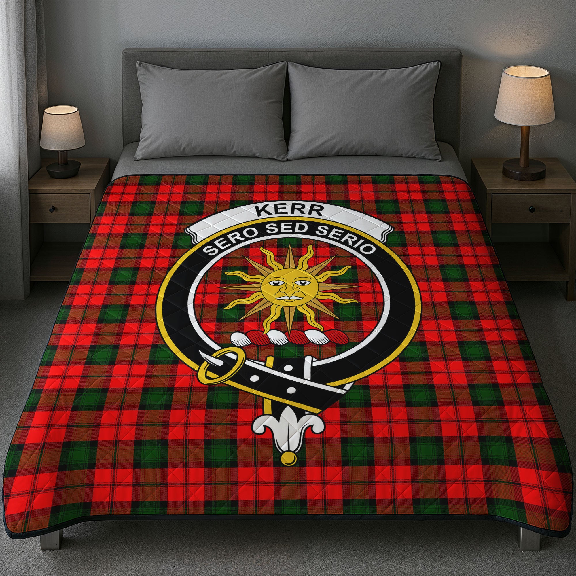 Kerr Modern Tartan Crest Quilt