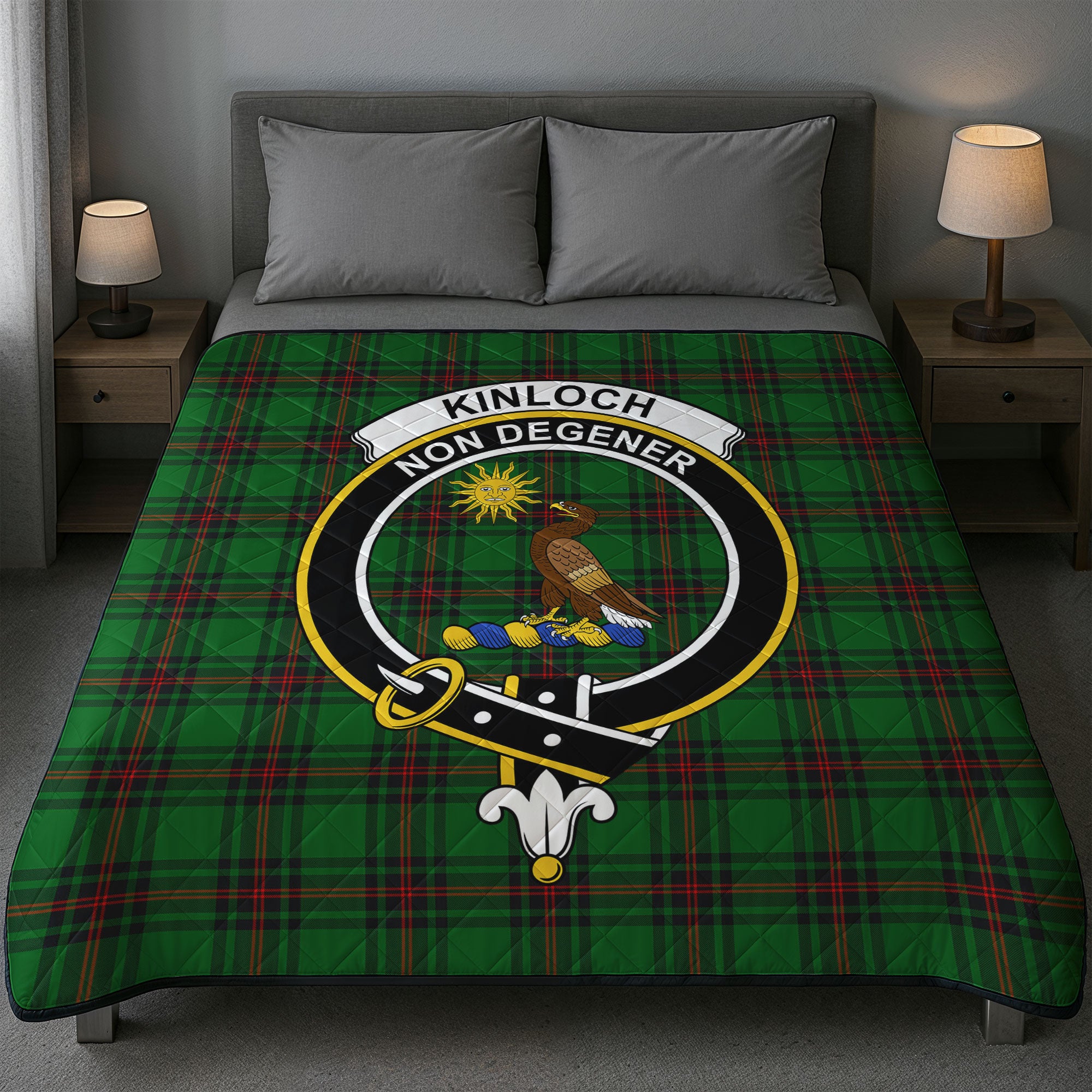Kinloch Tartan Crest Quilt