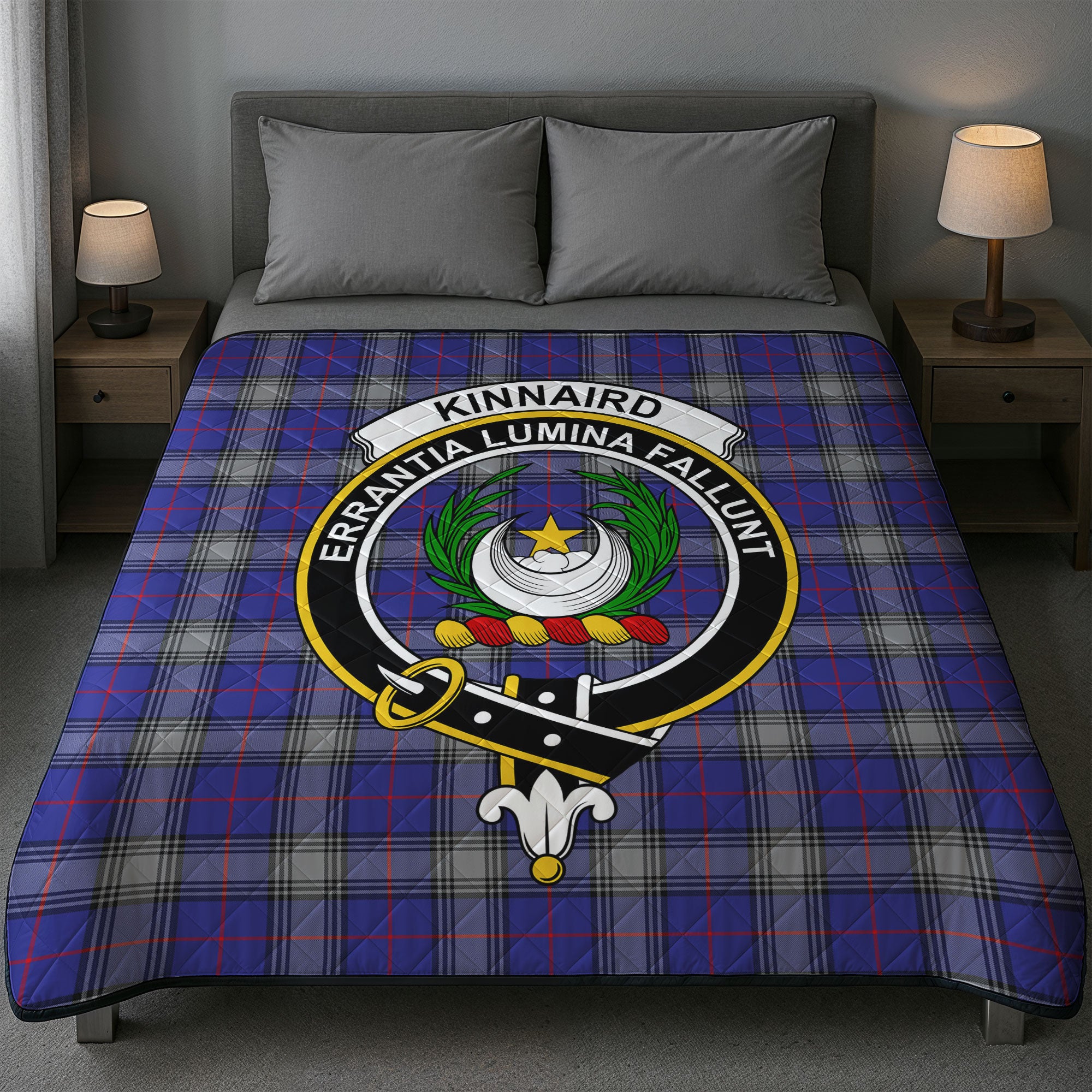 Kinnaird Tartan Crest Quilt