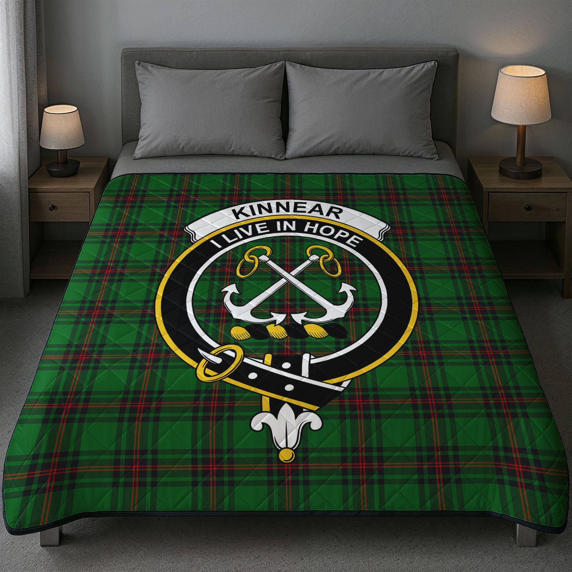 Kinnear Tartan Crest Quilt