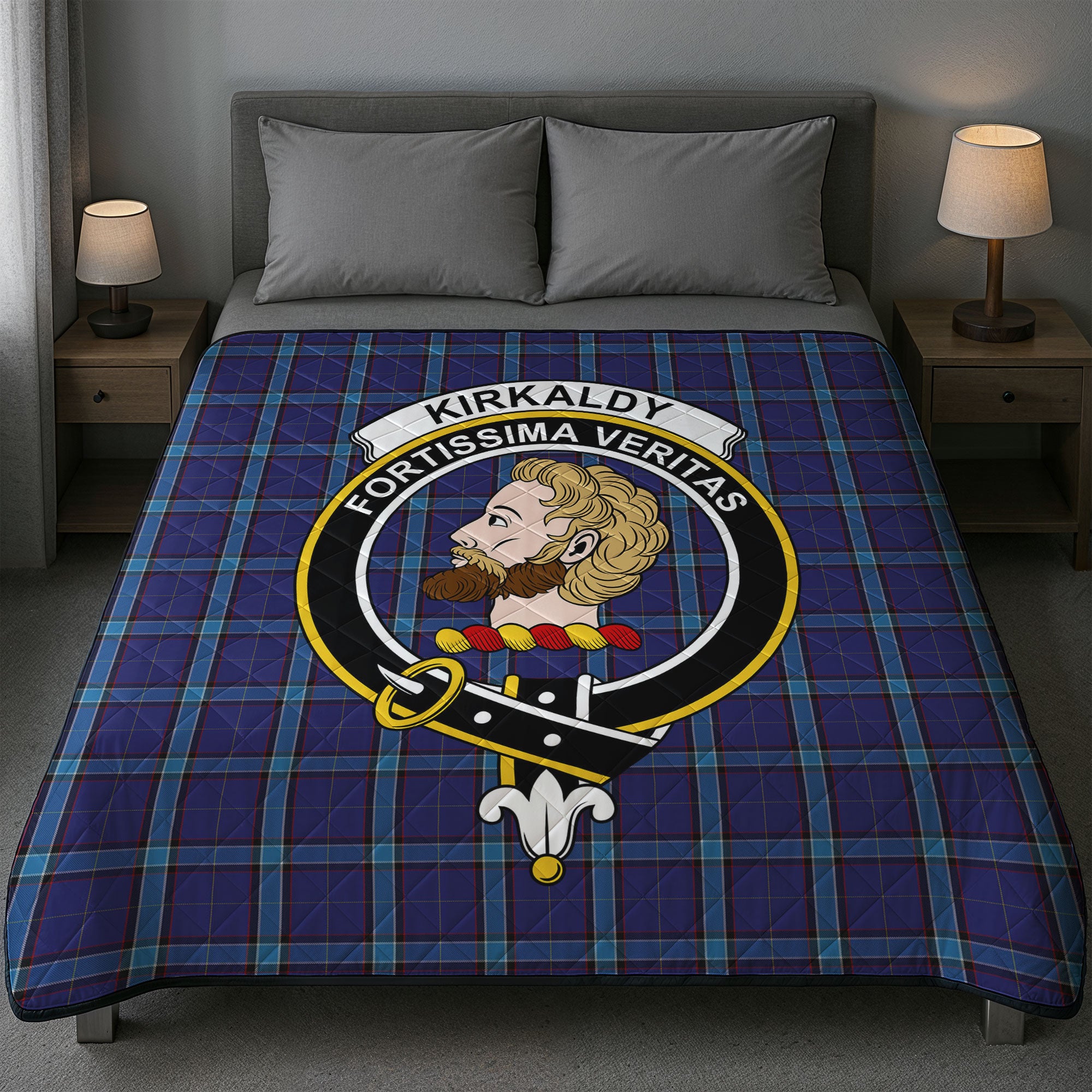 Kirkaldy Tartan Crest Quilt