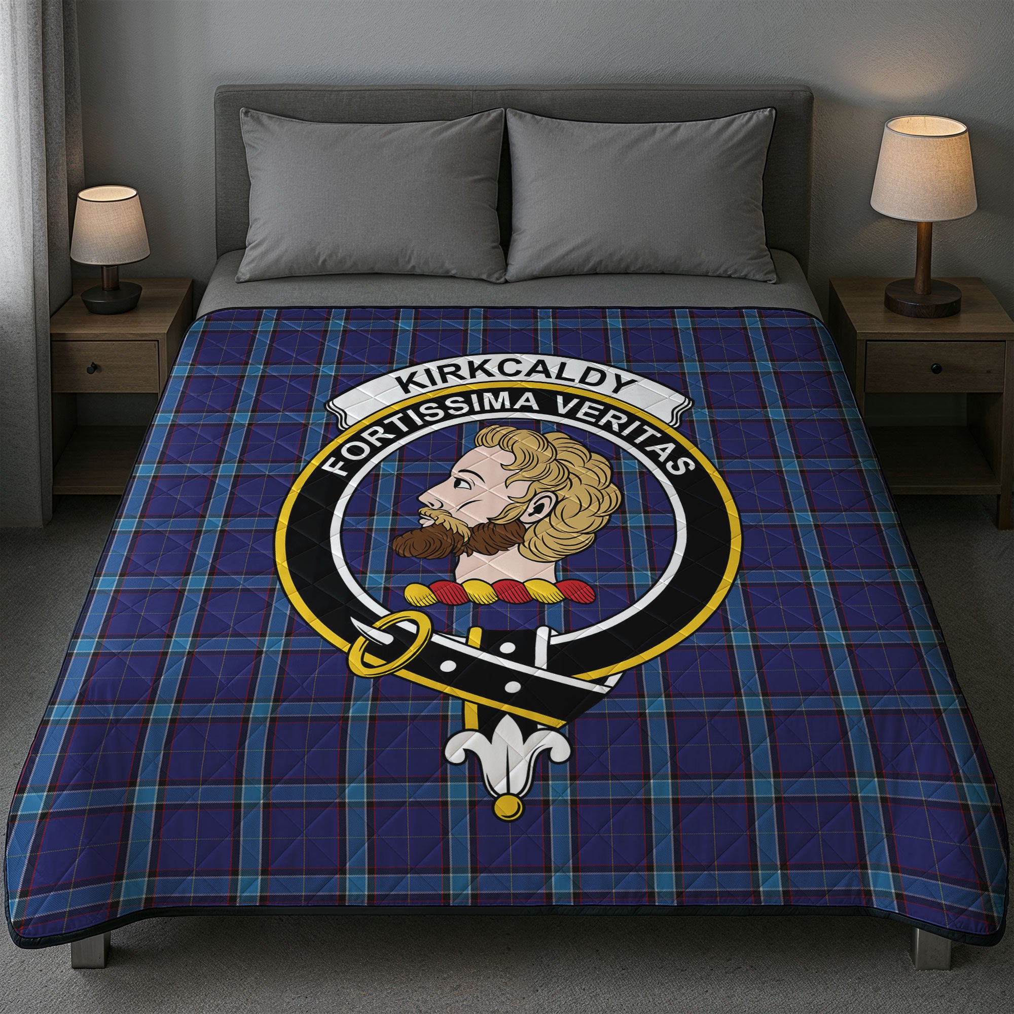 Kirkcaldy Tartan Crest Quilt
