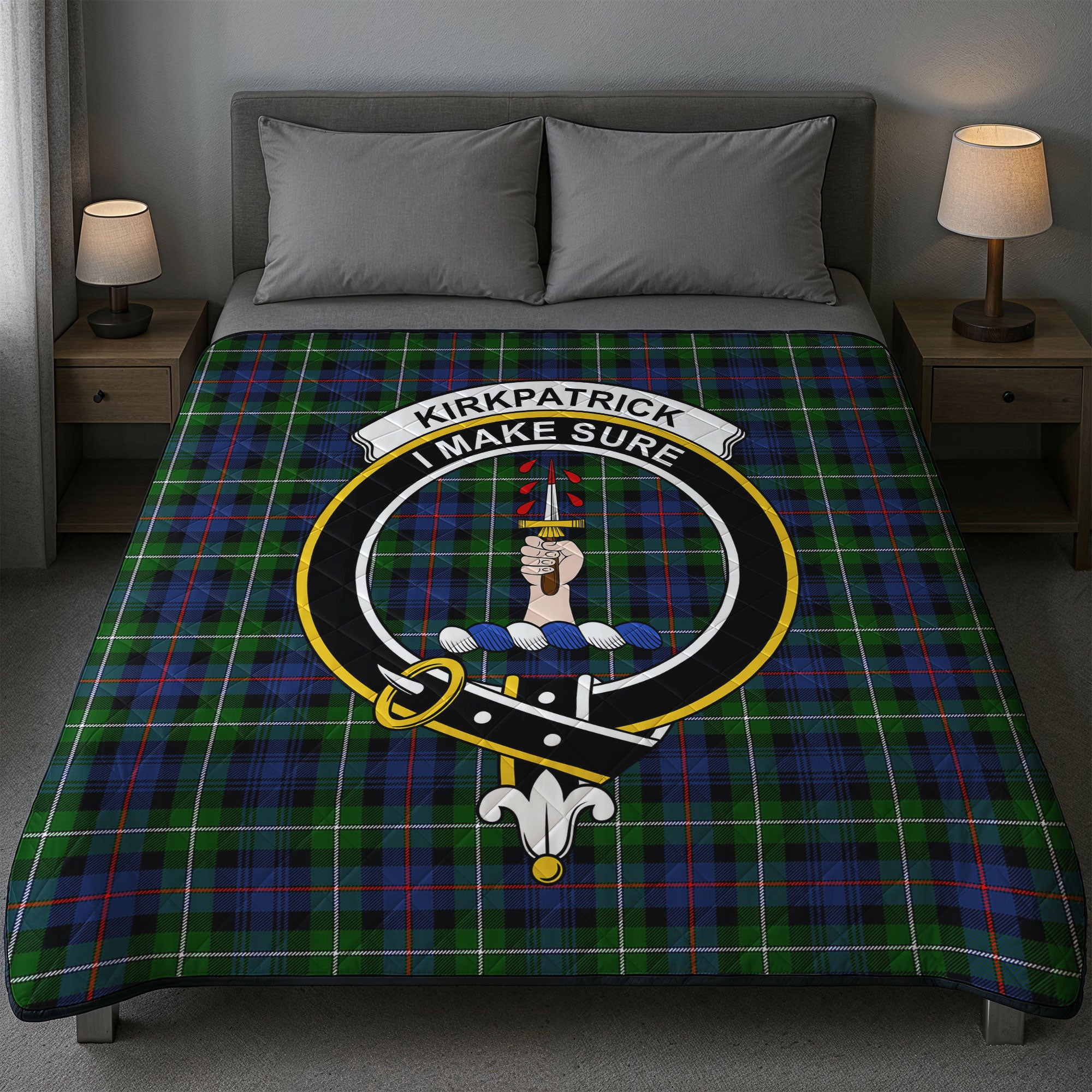 Kirkpatrick Tartan Crest Quilt