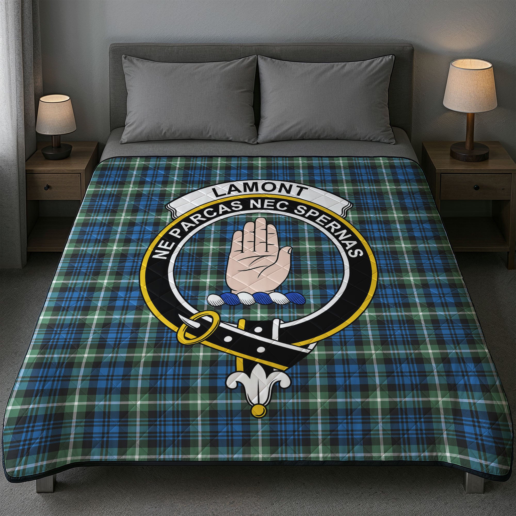 Lamont Ancient Tartan Crest Quilt