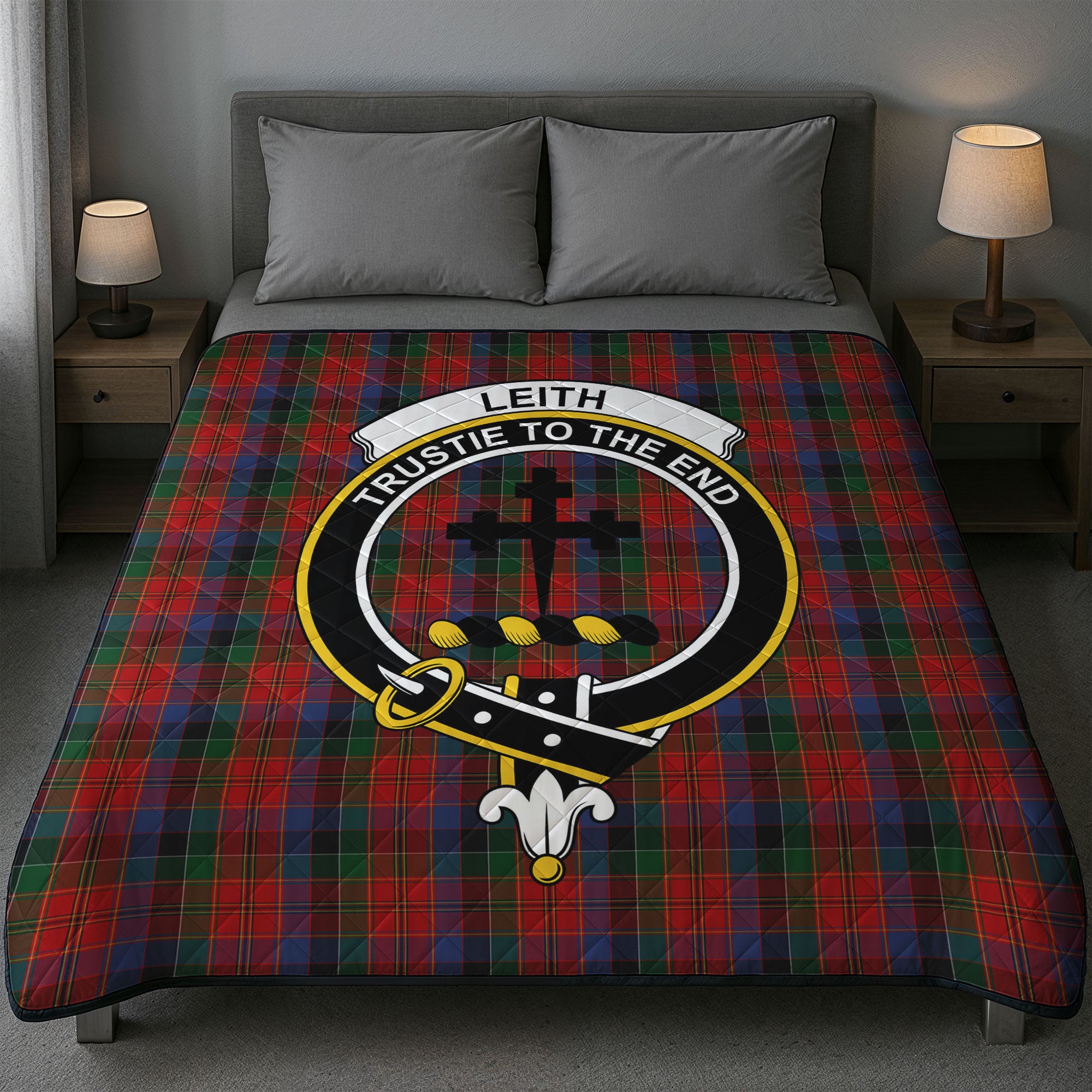 Leith Tartan Crest Quilt