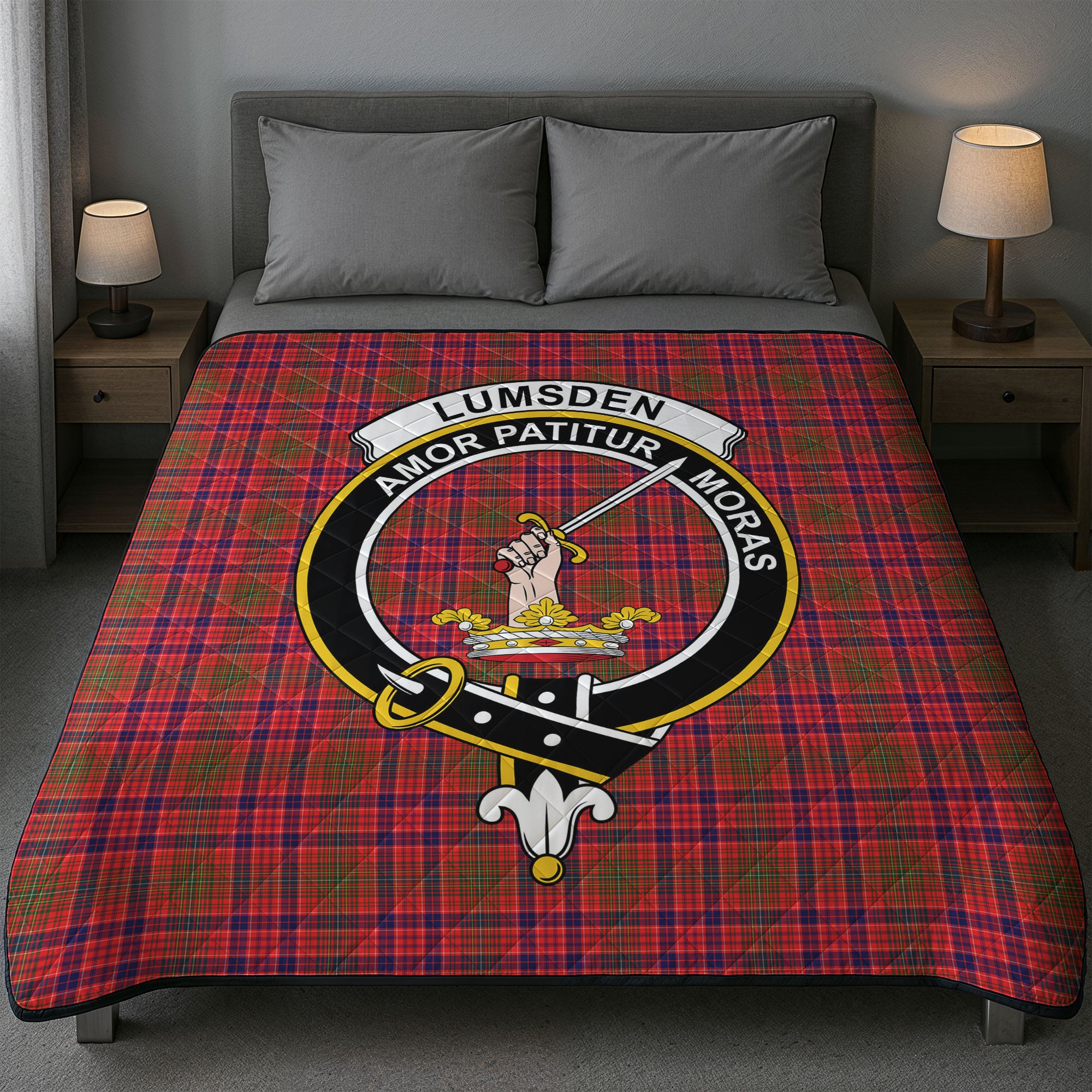 Lumsden Modern Tartan Crest Quilt