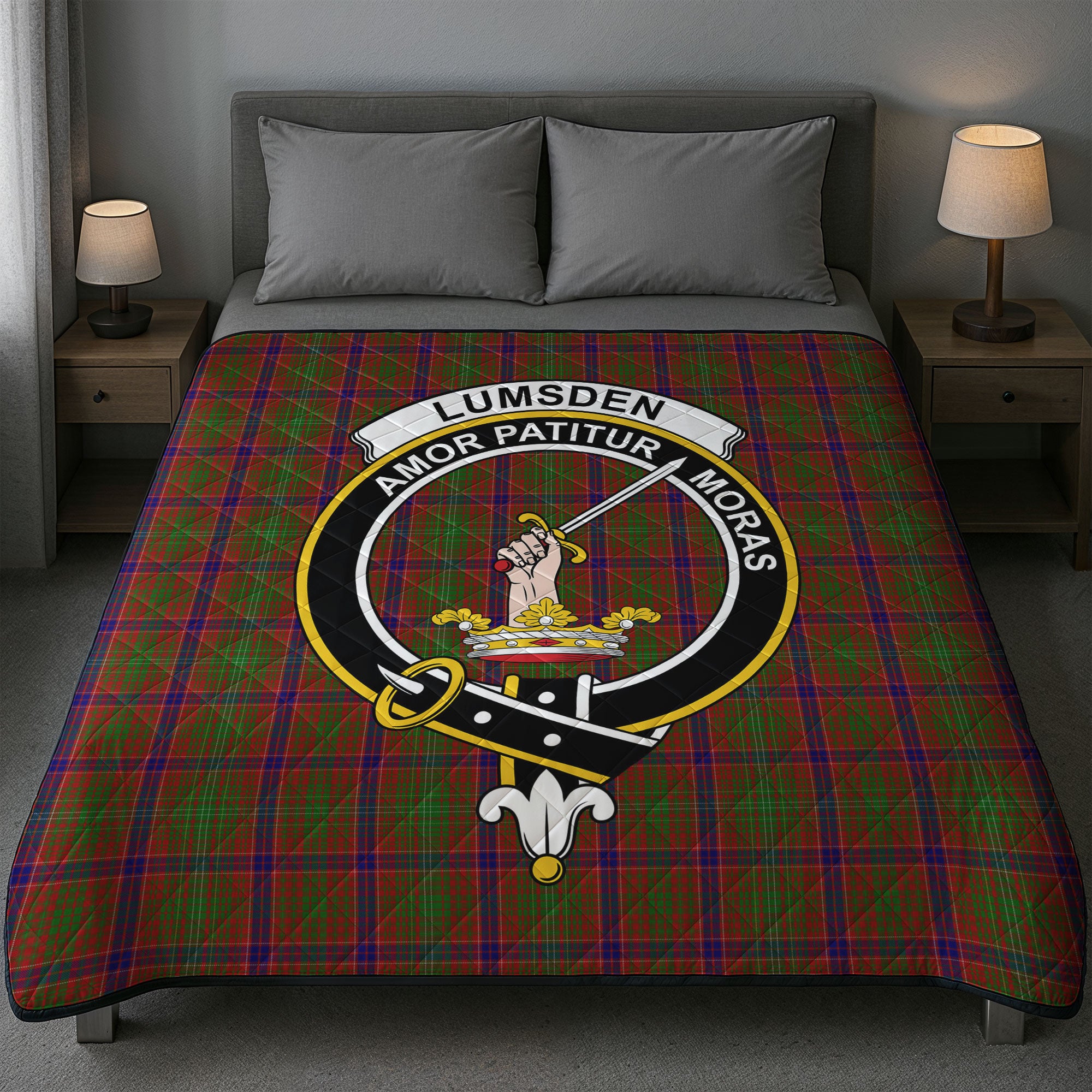 Lumsden Tartan Crest Quilt