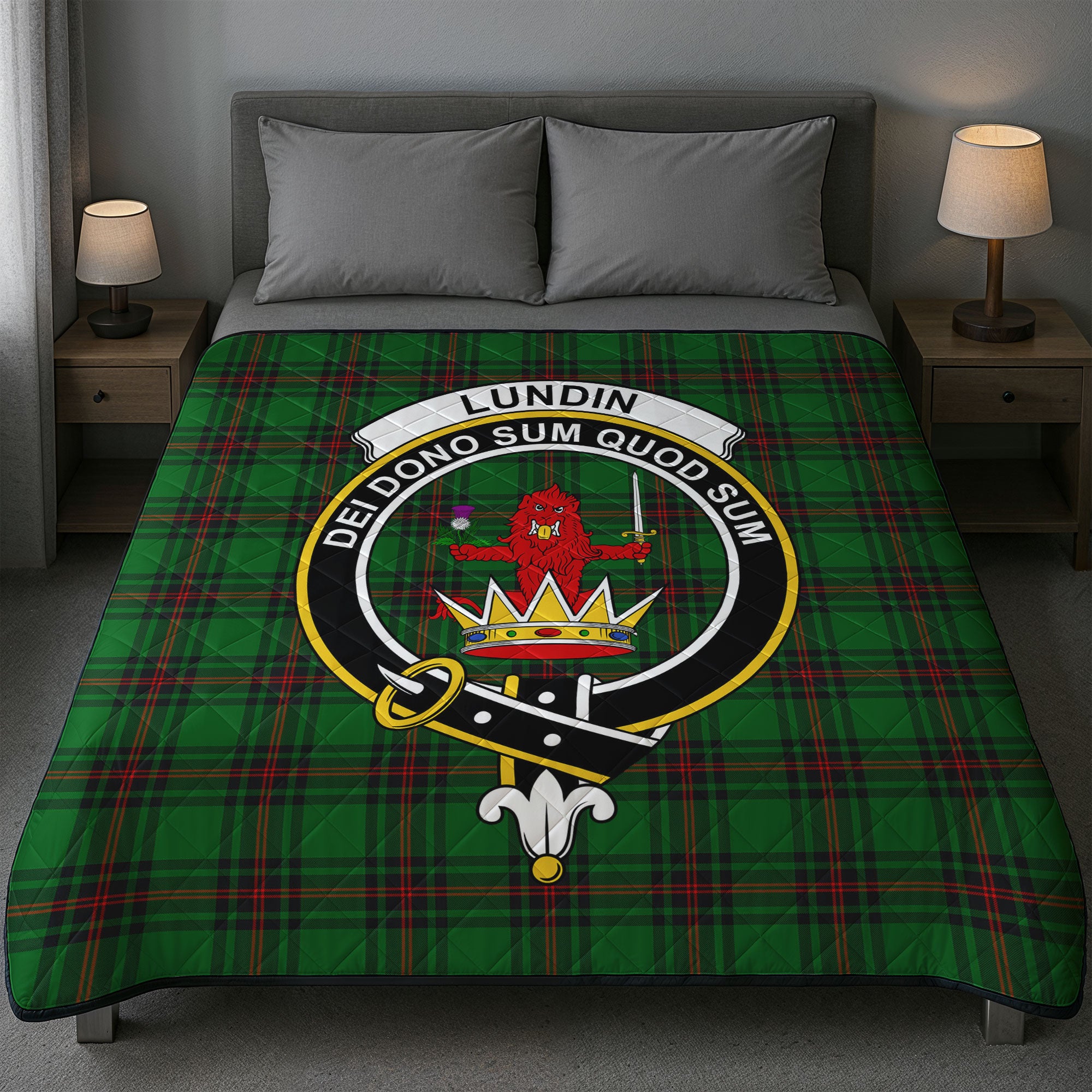 Lundin Tartan Crest Quilt