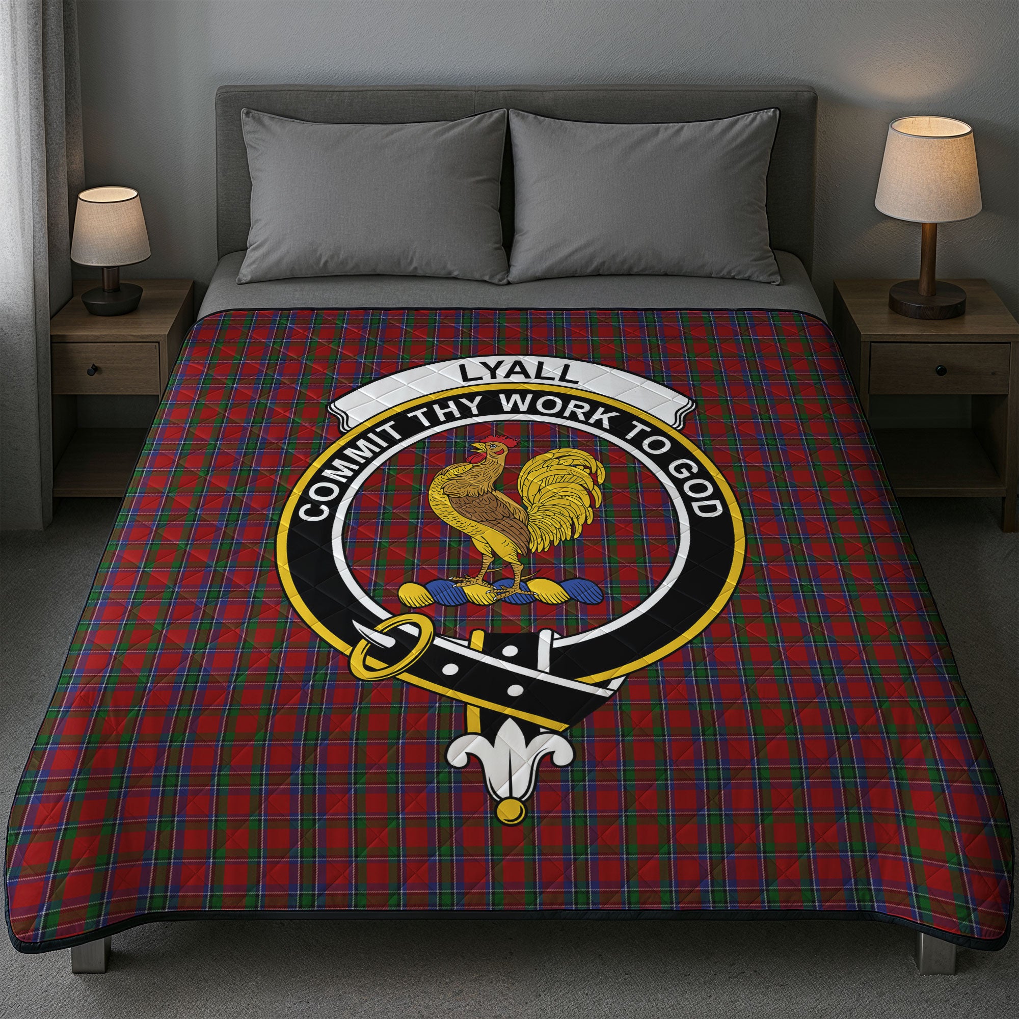 Lyall Tartan Crest Quilt