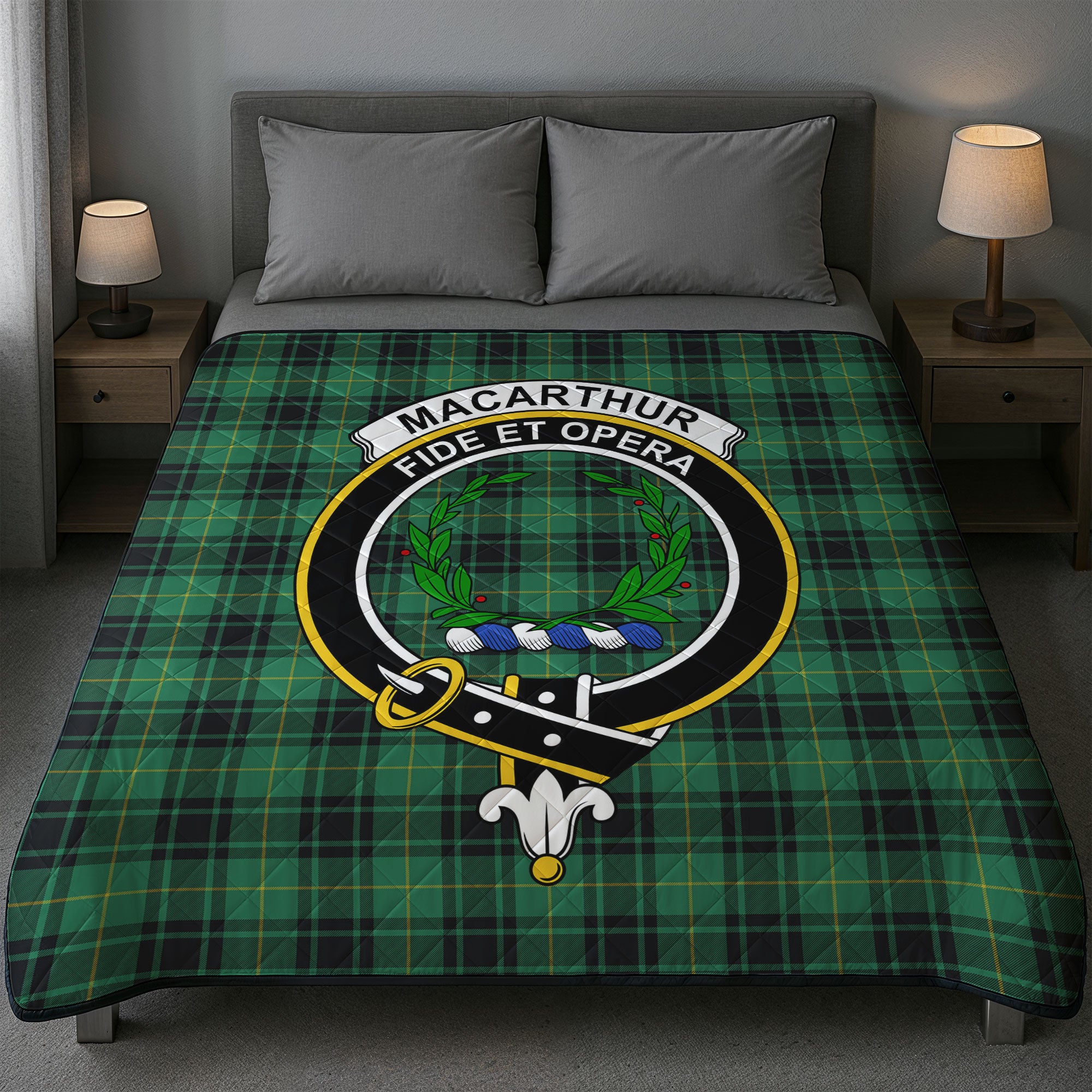 MacArthur Ancient Tartan Crest Quilt