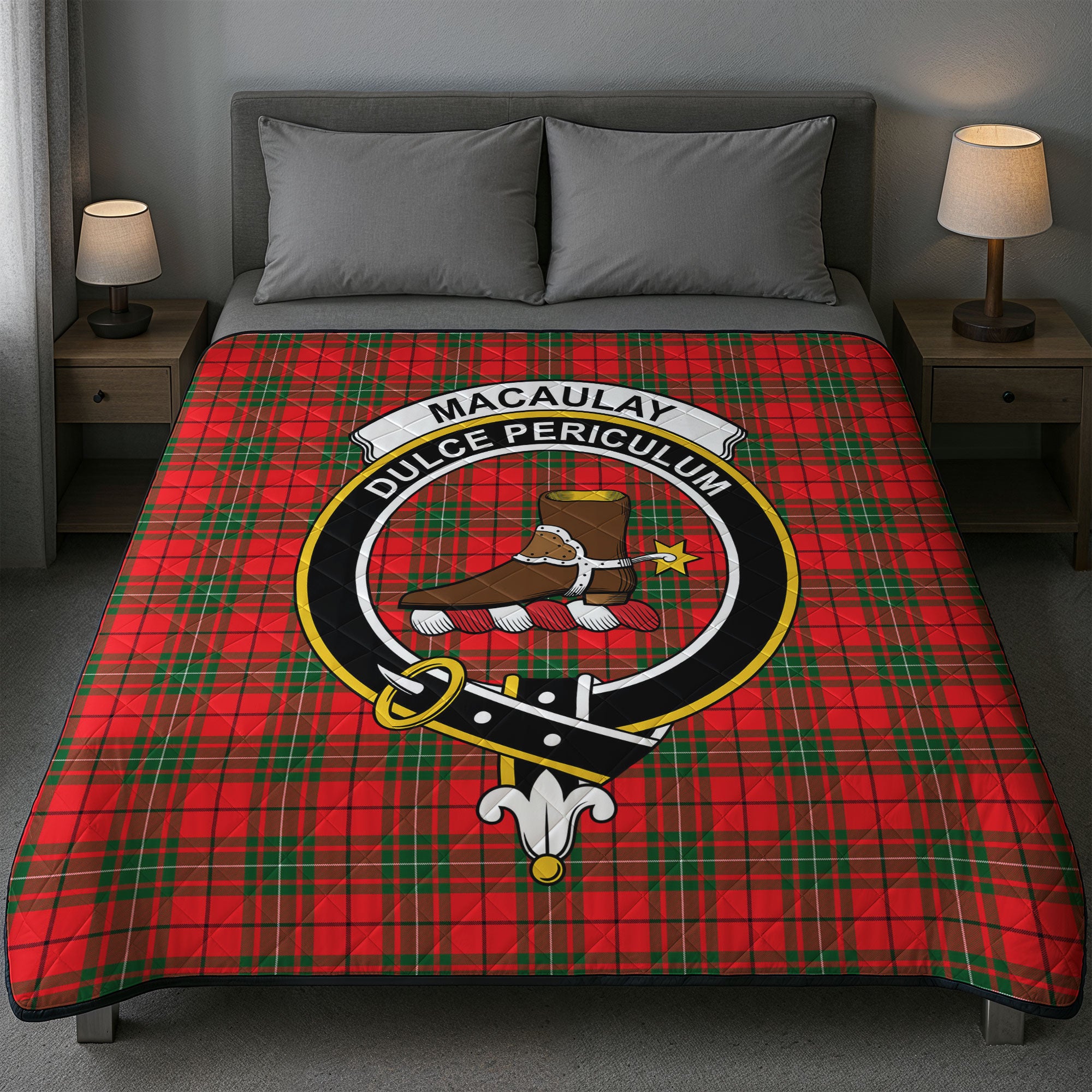 MacAulay Modern Tartan Crest Quilt