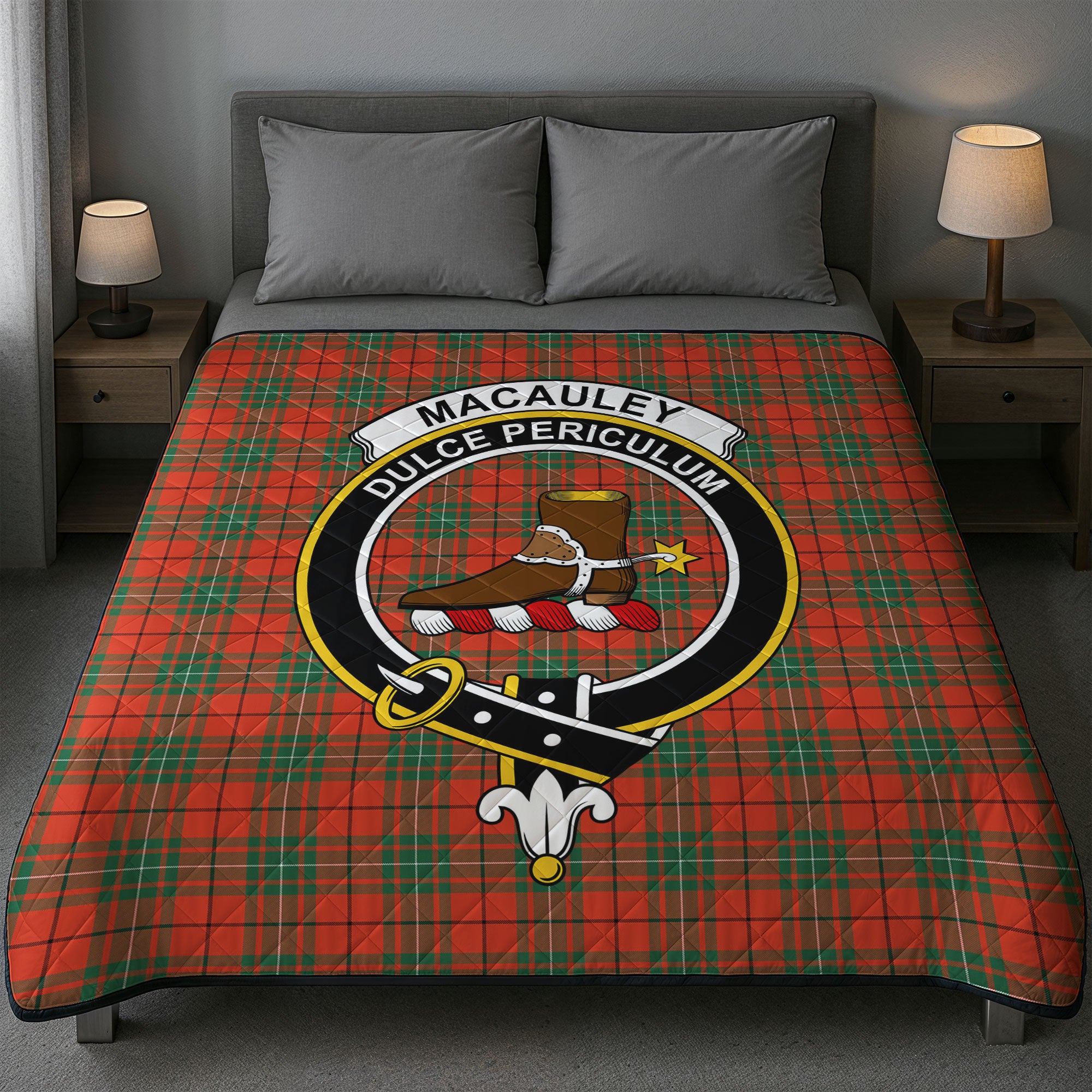 MacAulay Ancient Tartan Crest Quilt