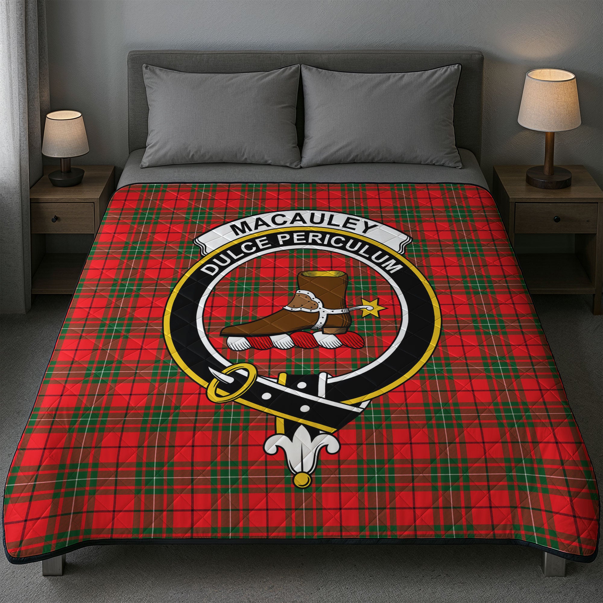 MacAuley Modern Tartan Crest Quilt