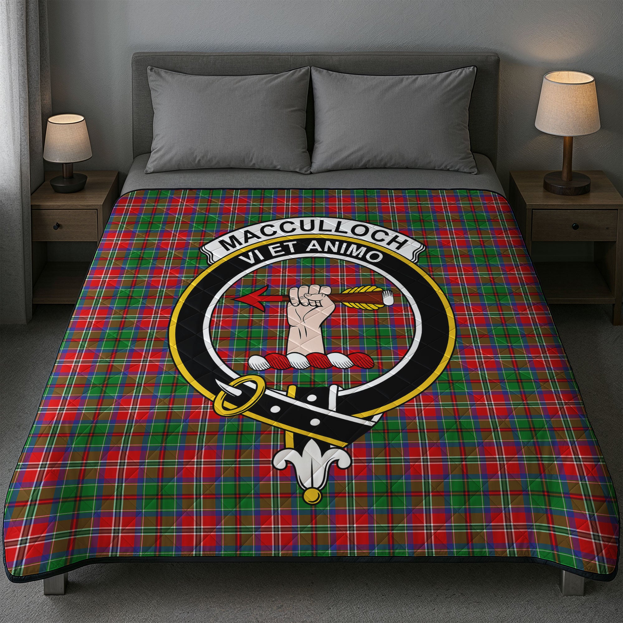 MacCulloch (McCulloch) Tartan Crest Quilt